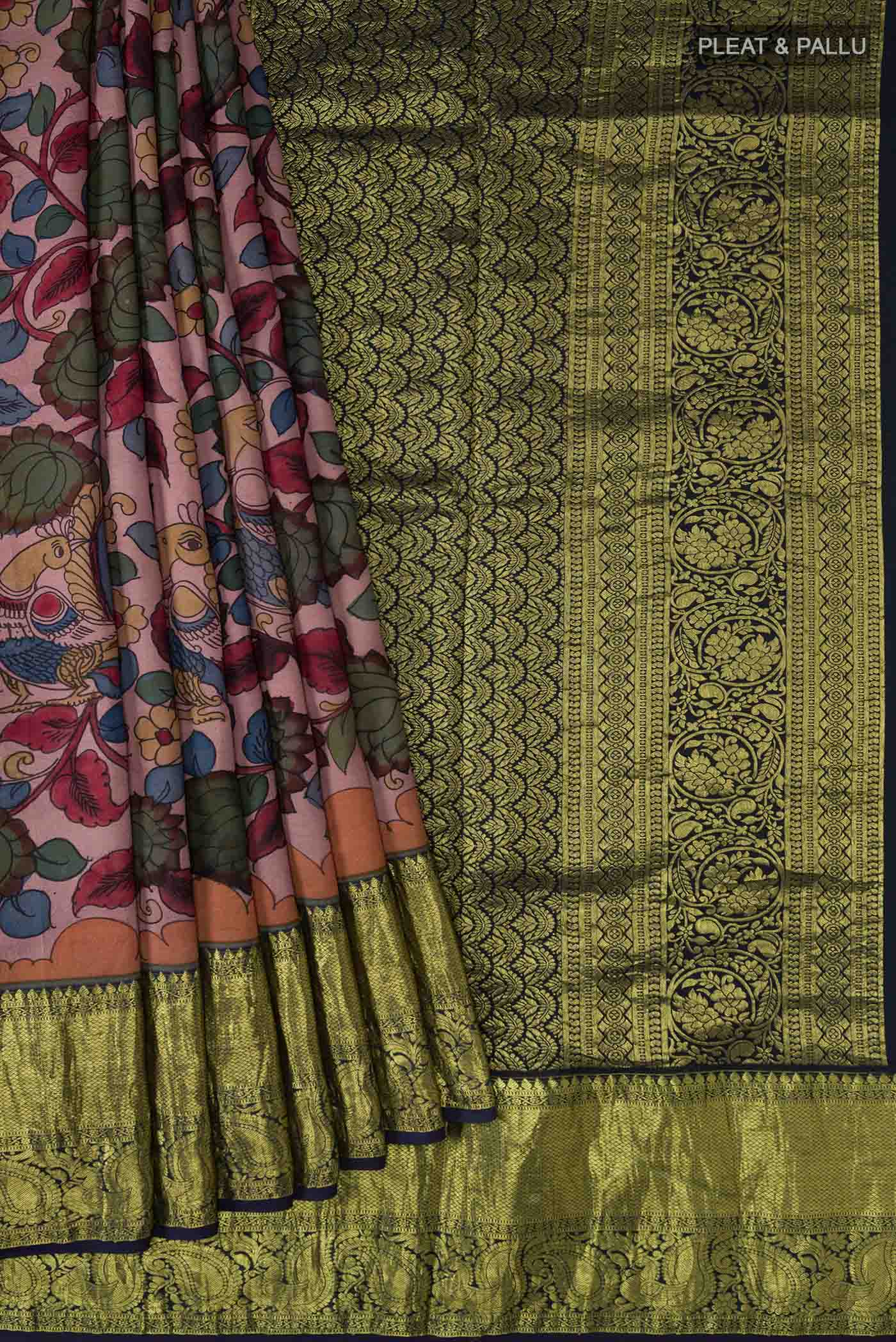 Mauve Kanchipuram Silk Saree - Image 4
