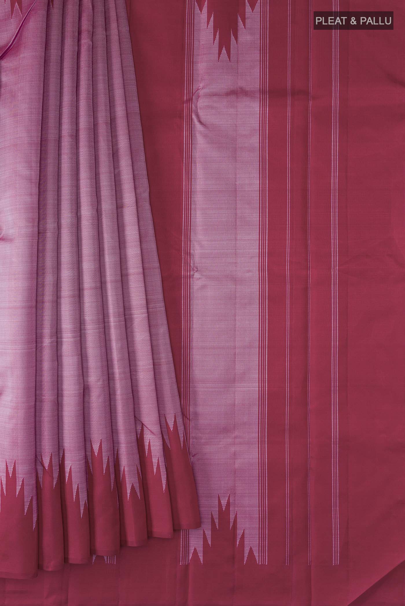 Pink Kanchipuram Silk Saree - Image 4