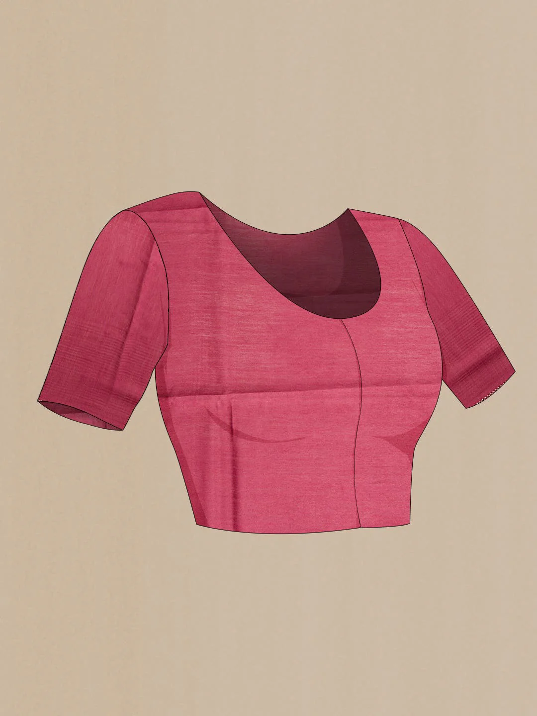 Mauve Tussar Silk Saree - Image 4