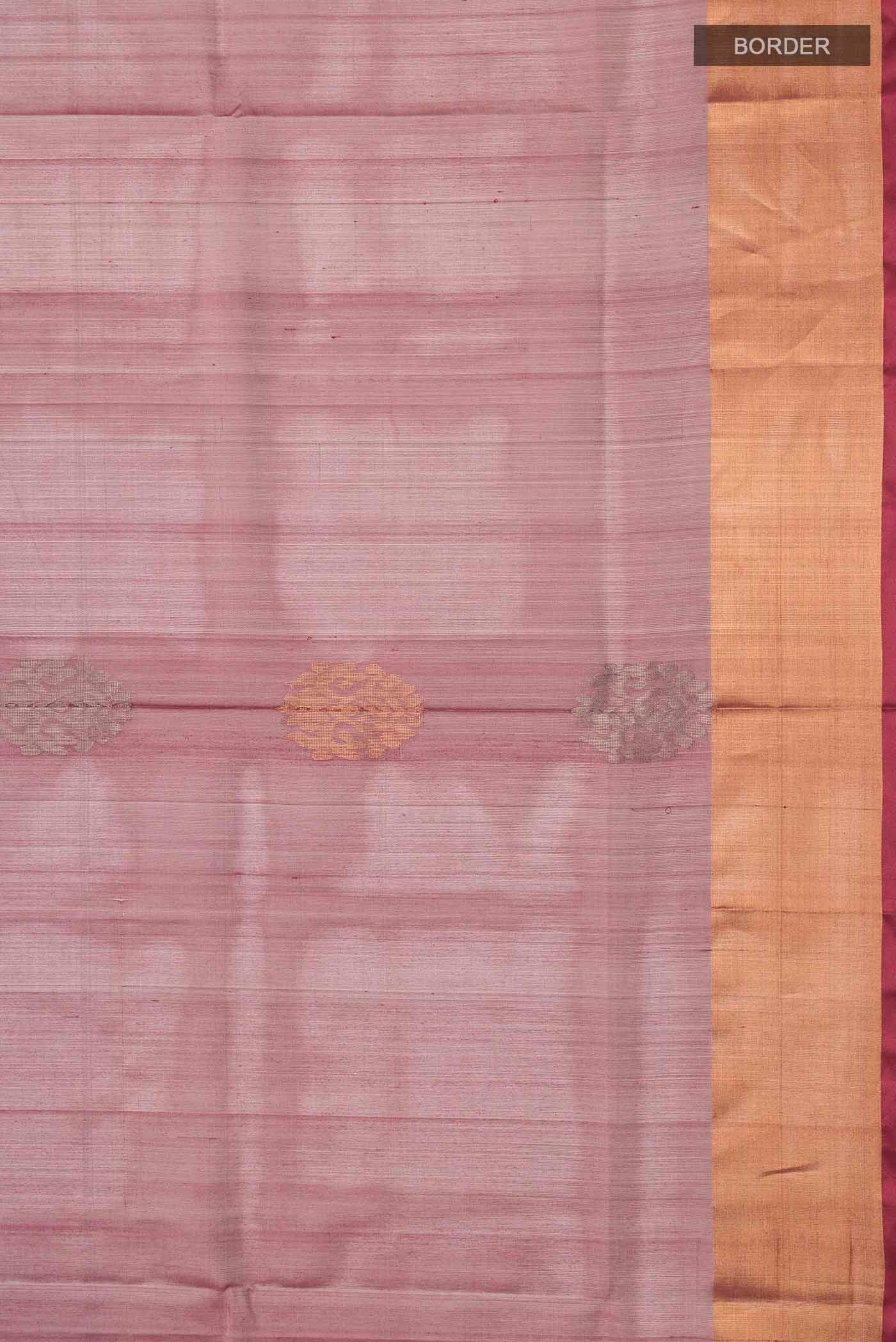 Mauve Uppada Silk Saree - Image 3