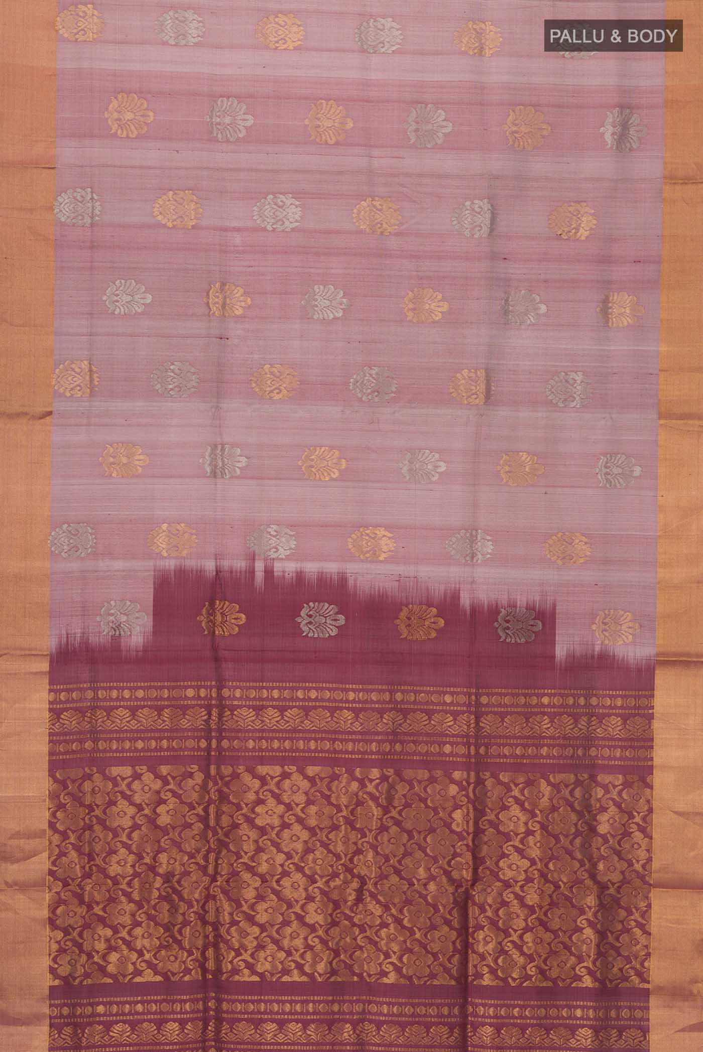 Mauve Uppada Silk Saree - Image 5