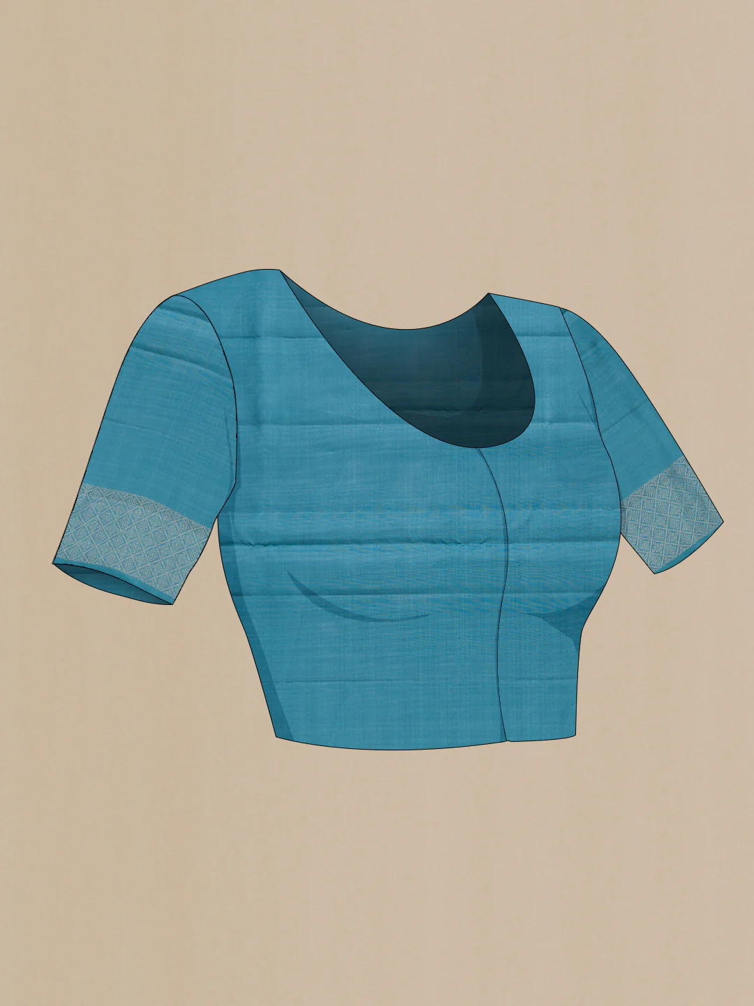Maya Blue Soft Silk Saree - Image 5