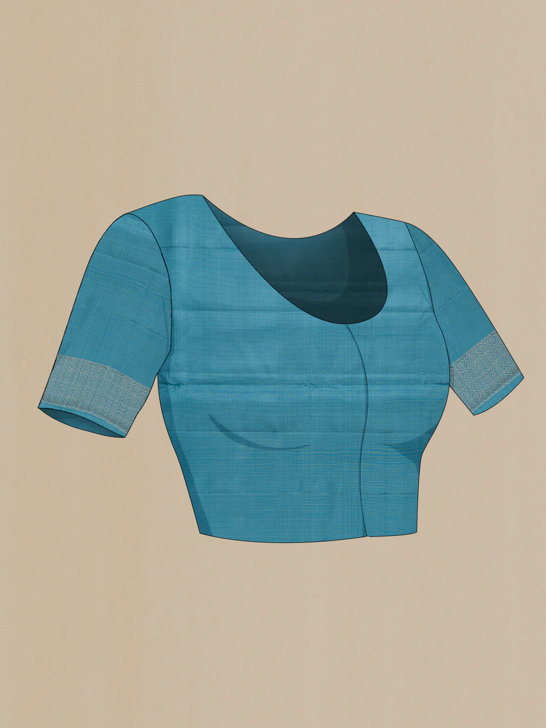 Maya Blue Soft Silk Saree - Image 5