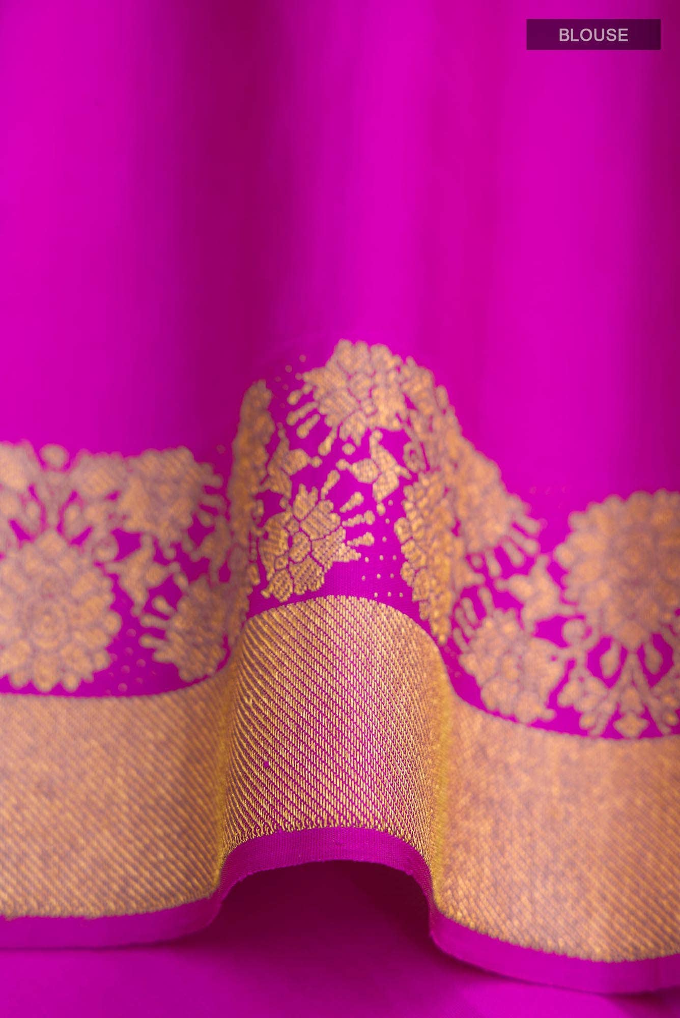Mayilkan-Magenta Kanchipuram Silk Saree - Image 6