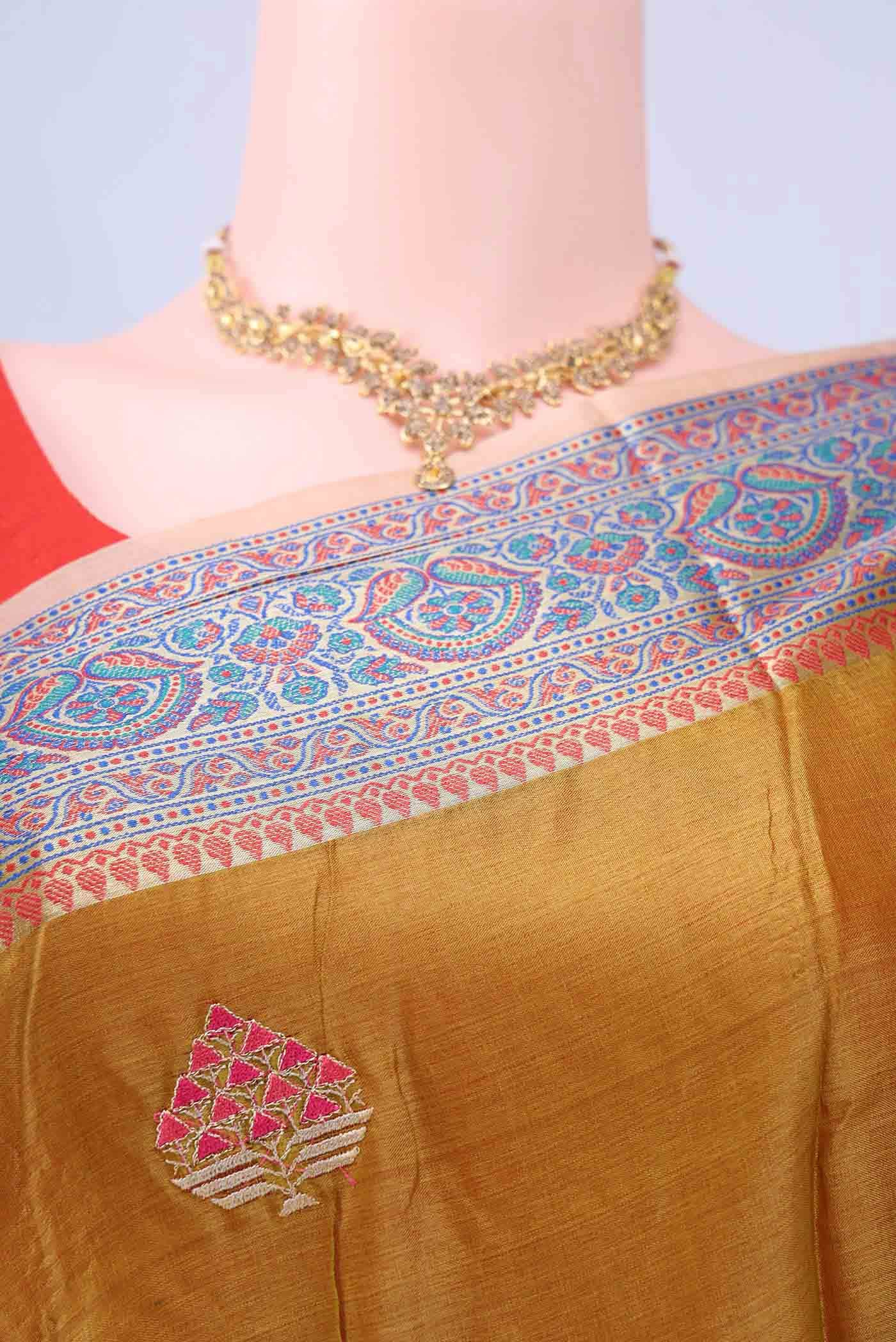 Mehandi Green Banarasi Silk Saree - Image 3