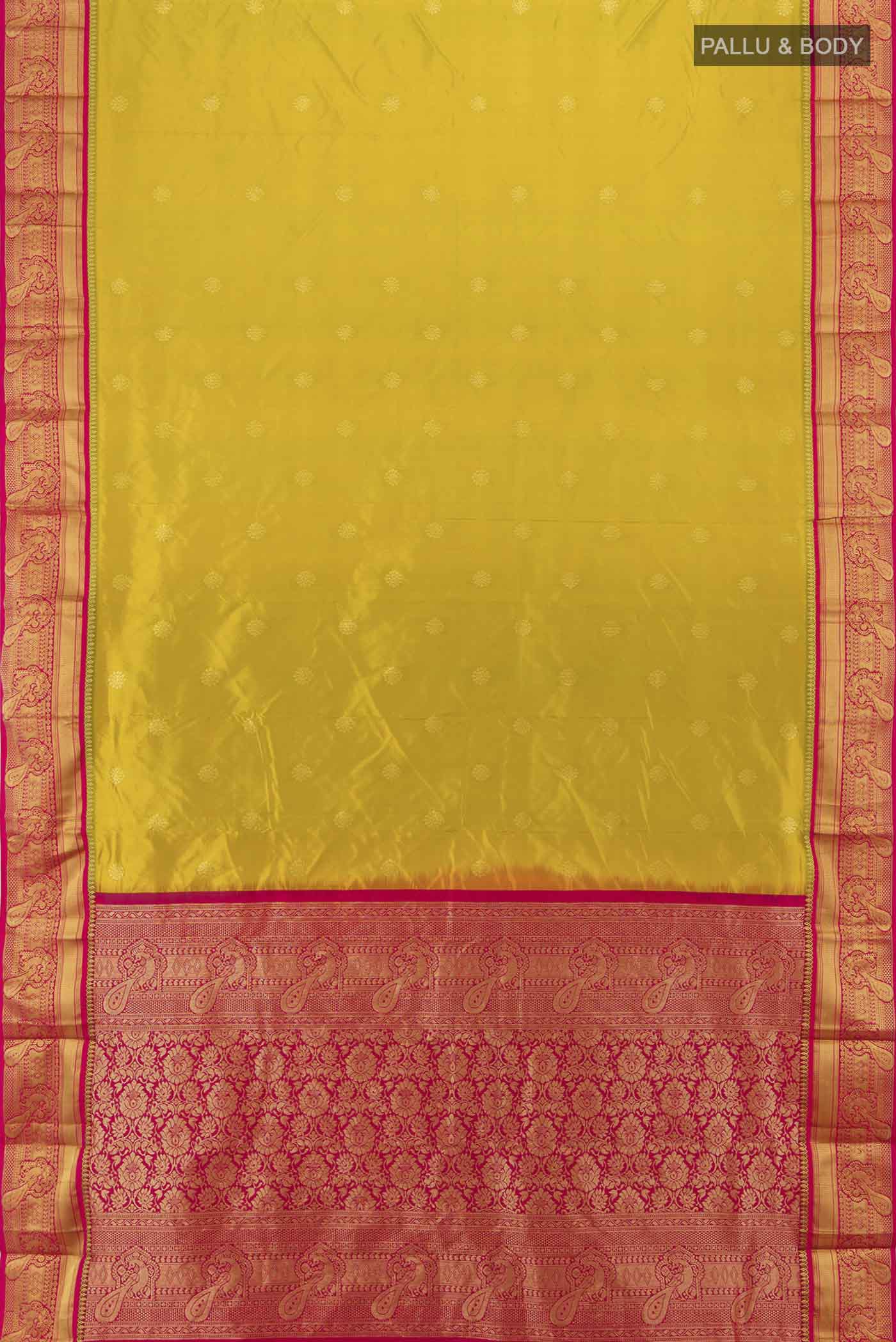 Mehandi Green Blended Bangalore Silk Saree - Image 5