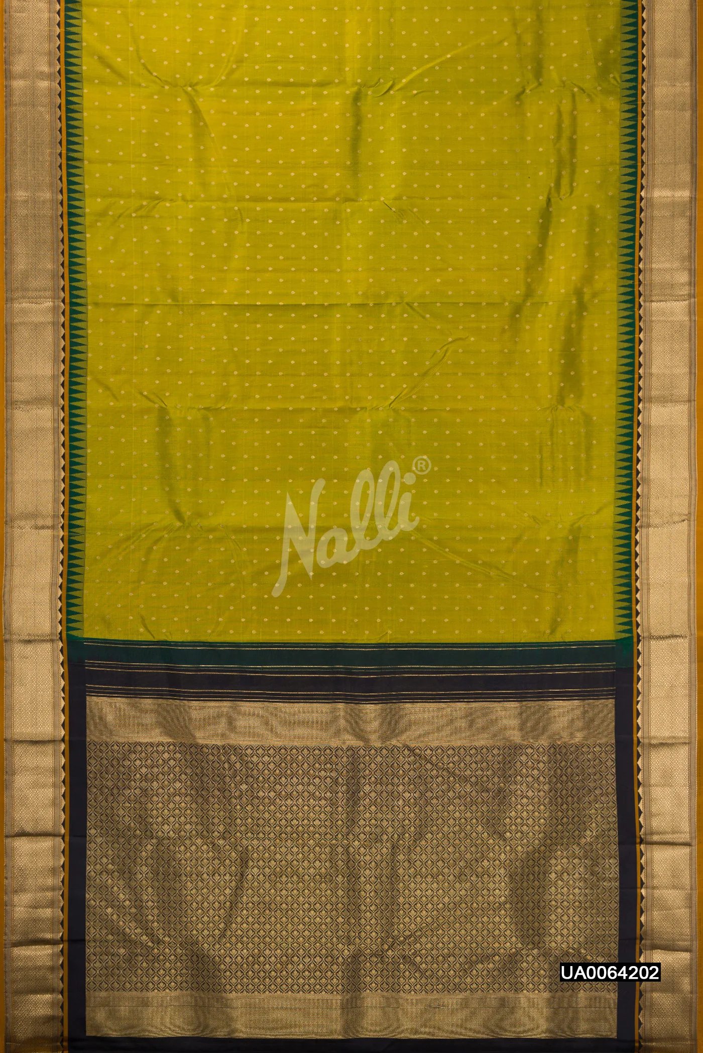 Mehandi Green Dual Tone Kanchipuram Silk Saree
