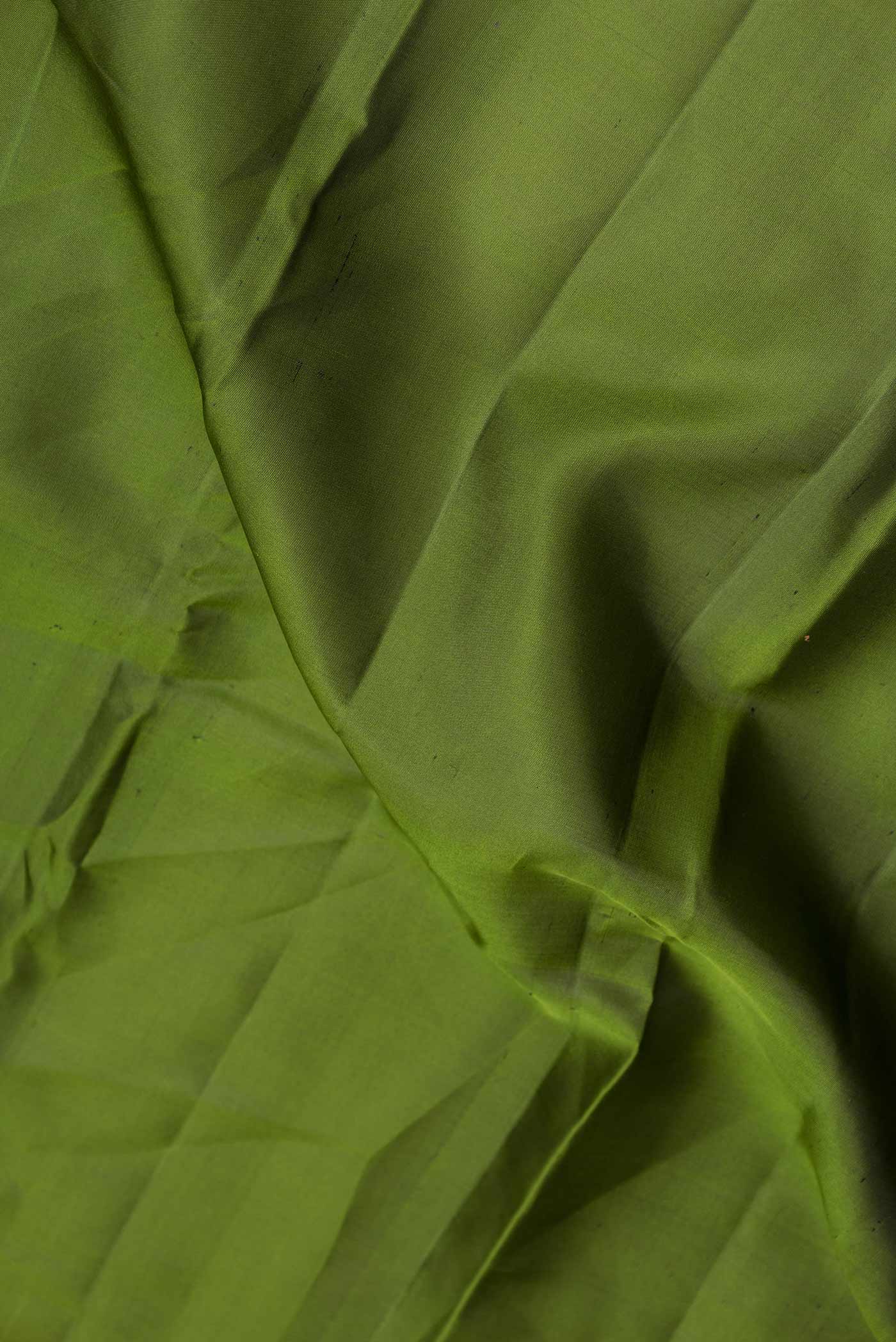 Mehandi Green Dual Tone Kanjivaram Silk Saree - Image 2