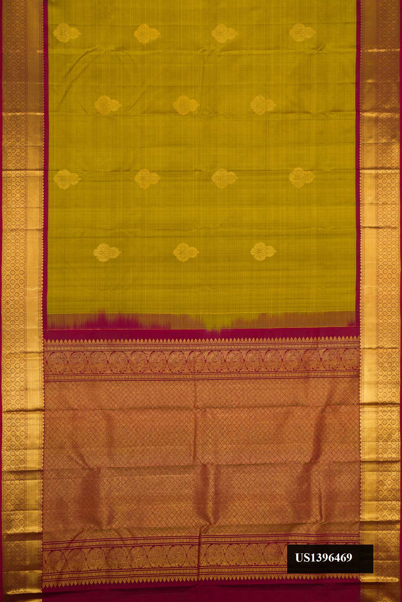 Mehandi Green Dual Tone Kanchipuram Silk Saree