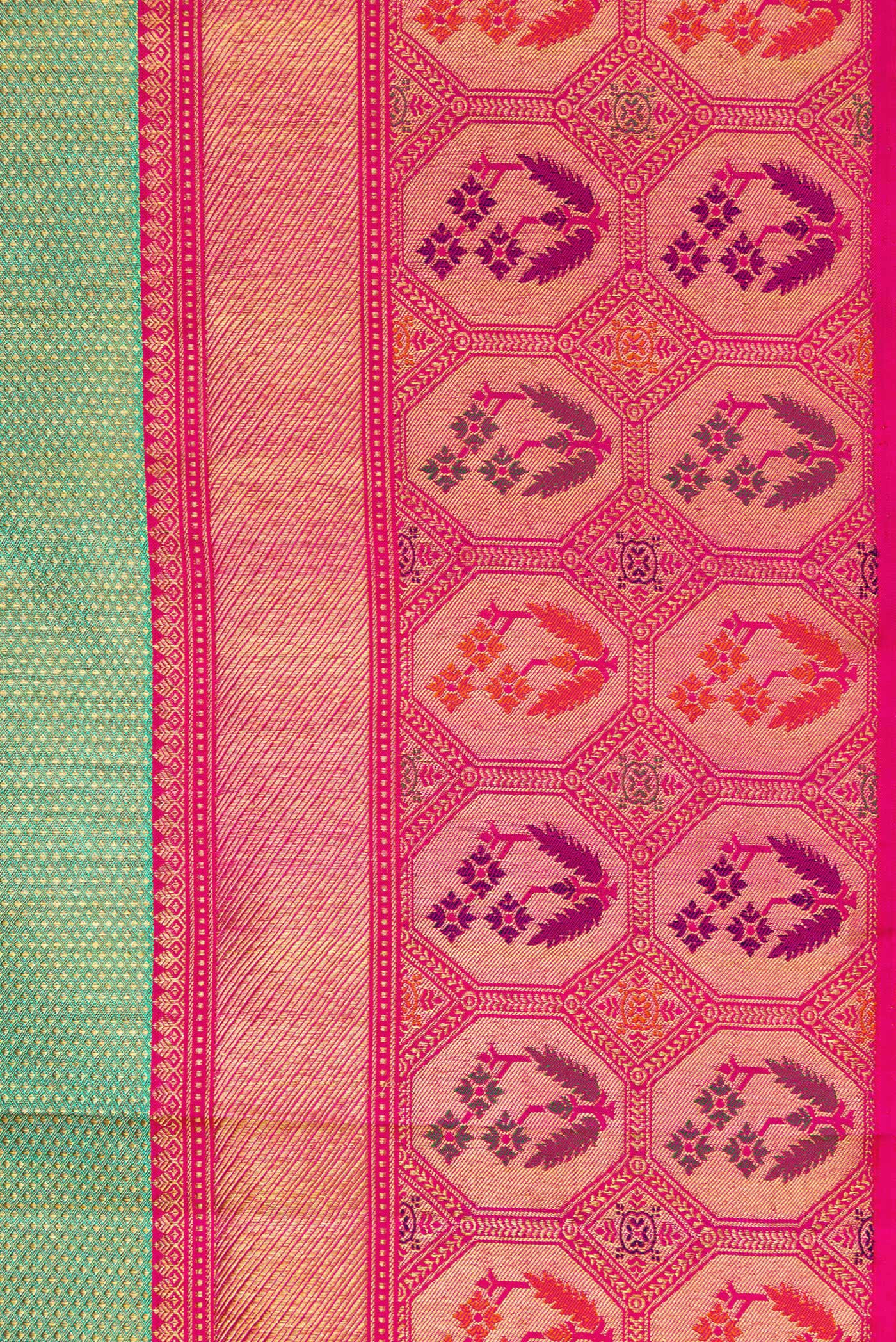 Green Kanchipuram Silk Saree - Image 3