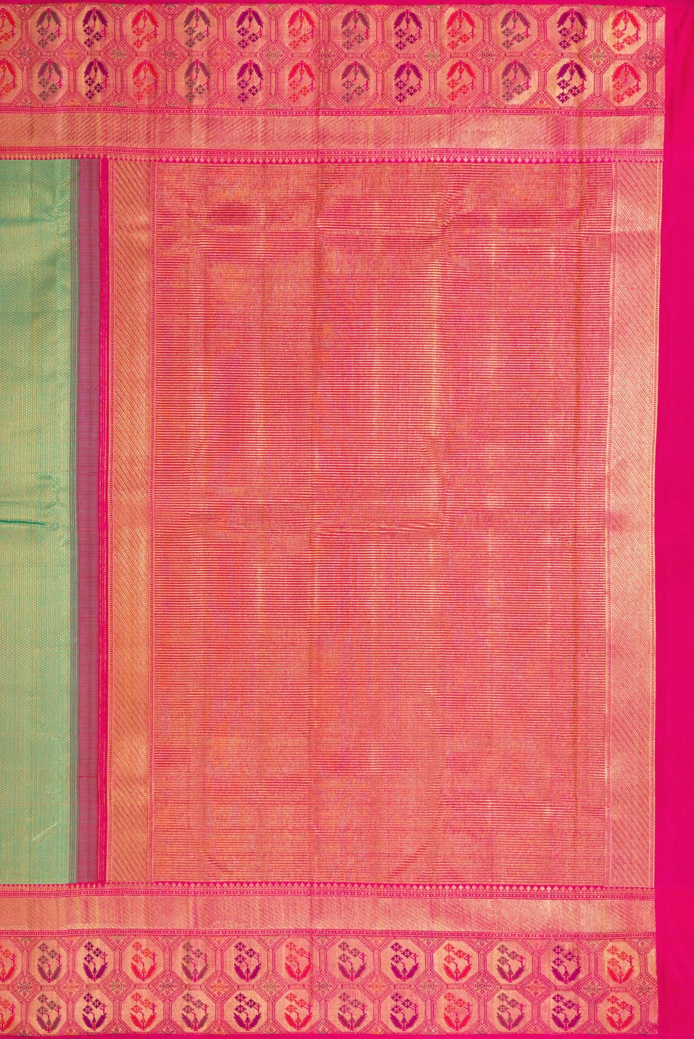 Green Kanchipuram Silk Saree - Image 7