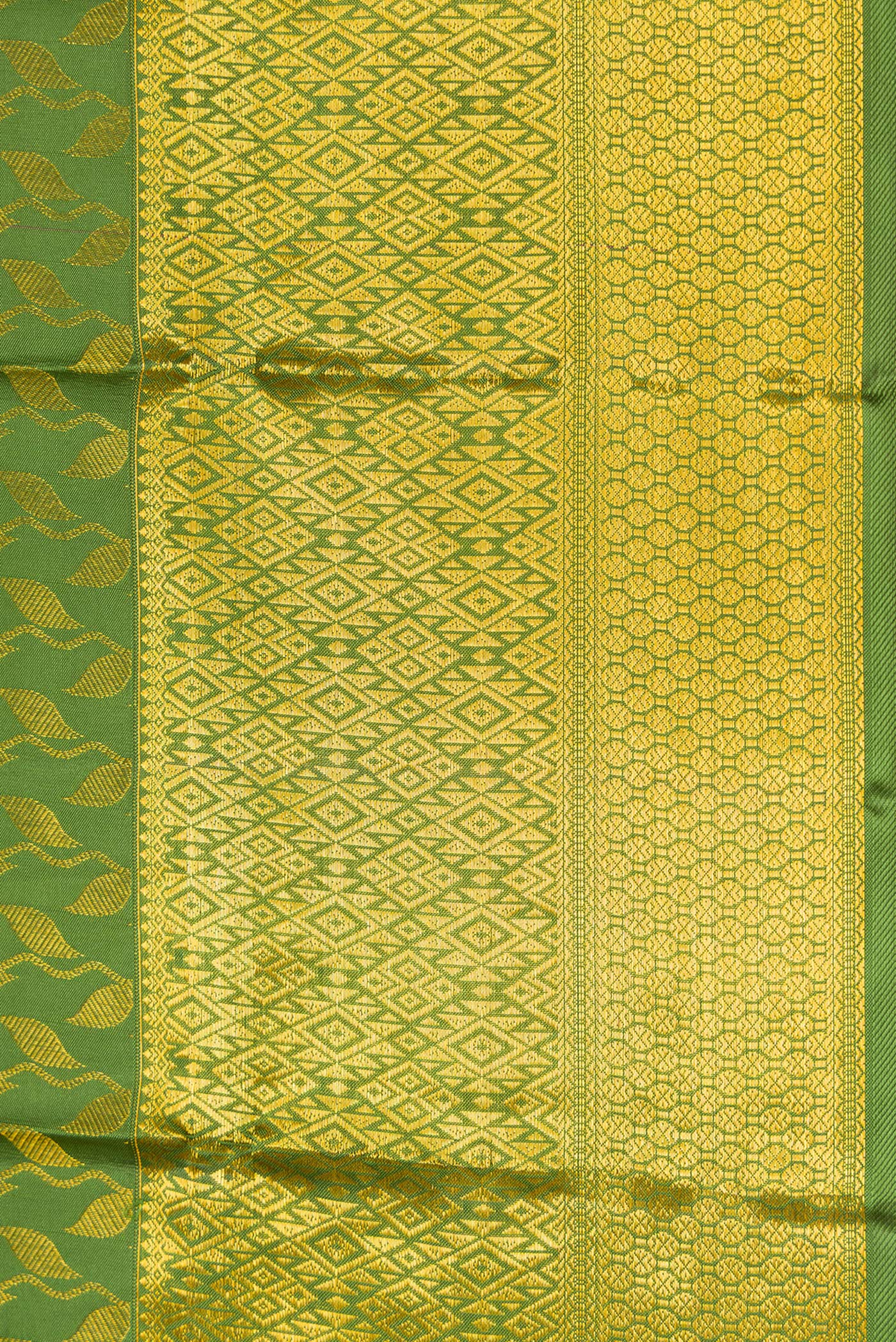 Mehandi Green Kanchipuram Silk Saree - Image 3