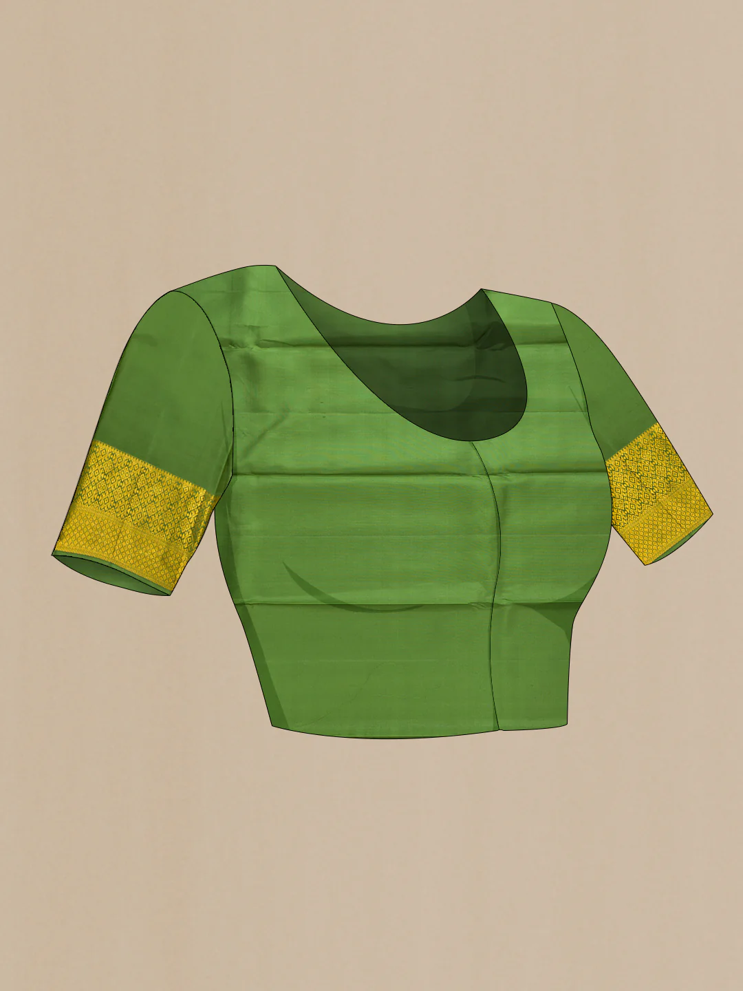 Mehandi Green Kanchipuram Silk Saree - Image 5