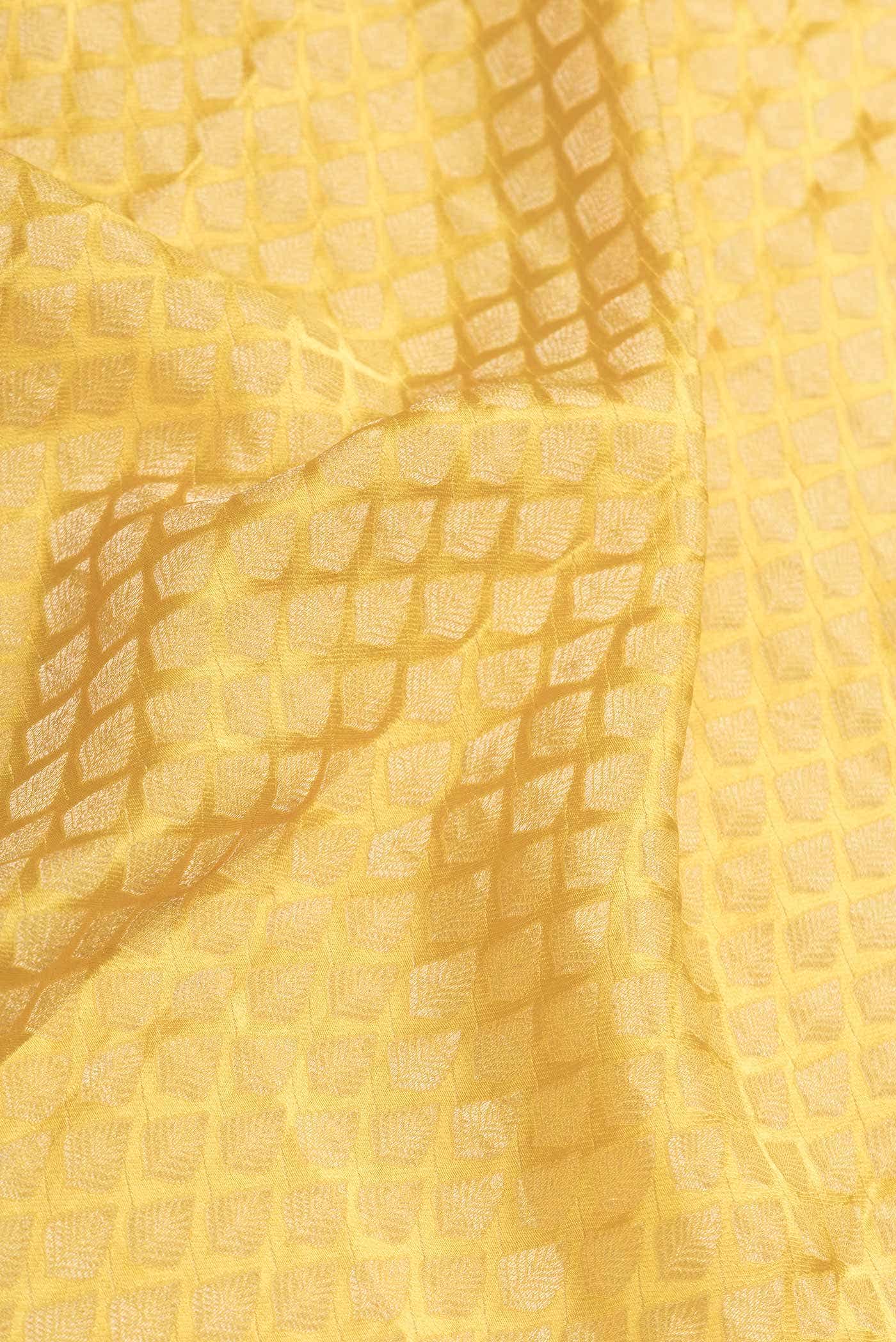 Yellow Mysore Crepe Saree - Image 2