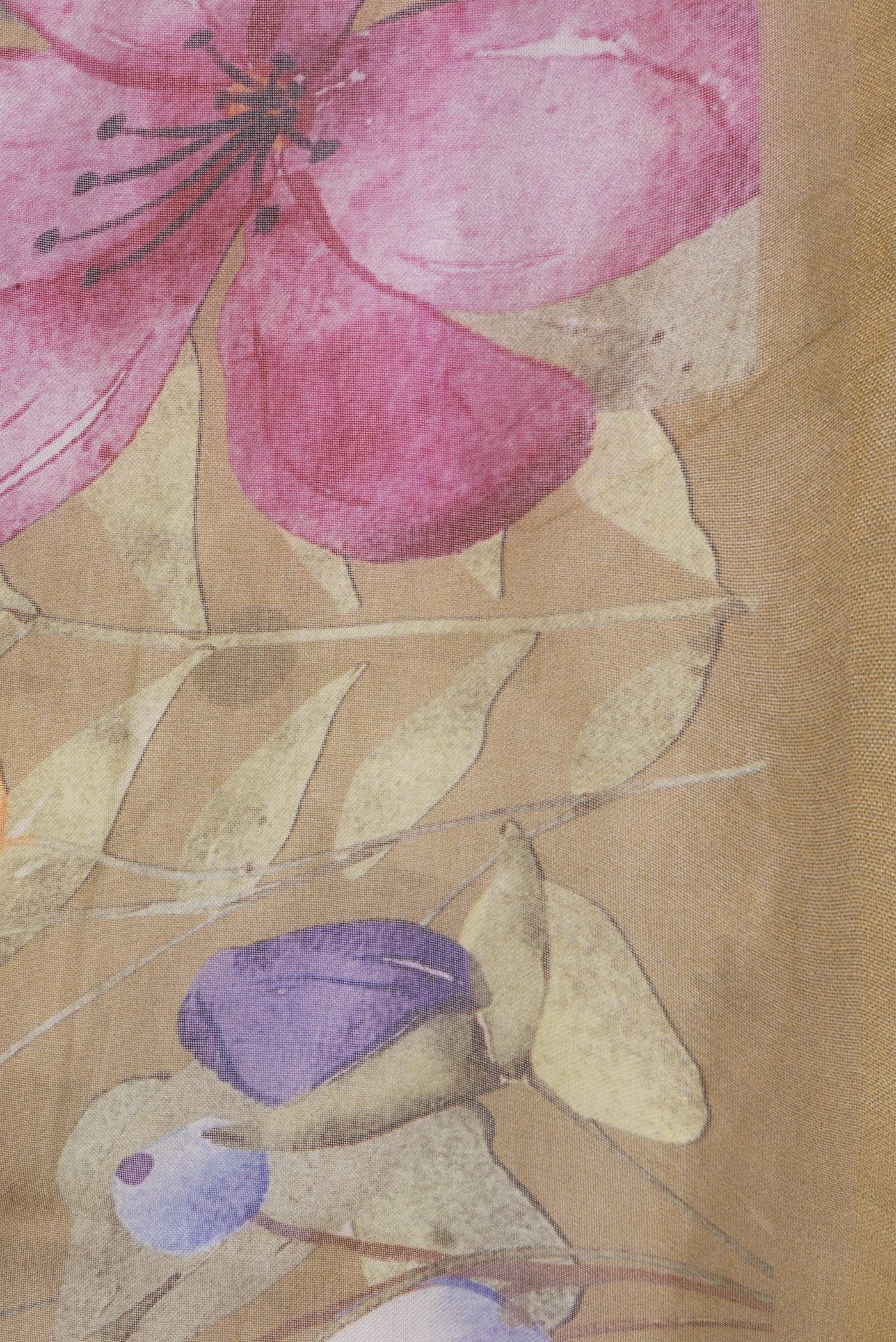 Brown Organza Silk Saree - Image 3