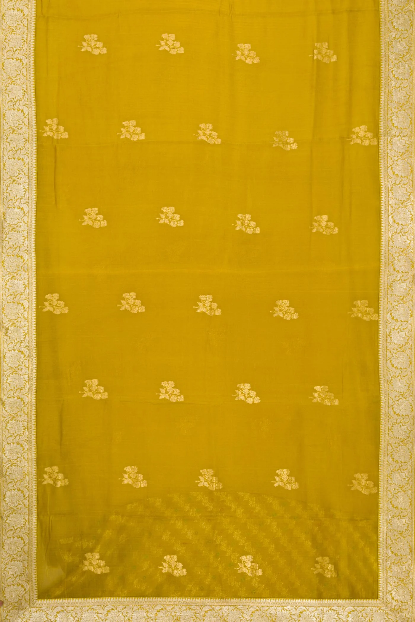 Mehandi Green Organza Silk Saree - Image 6