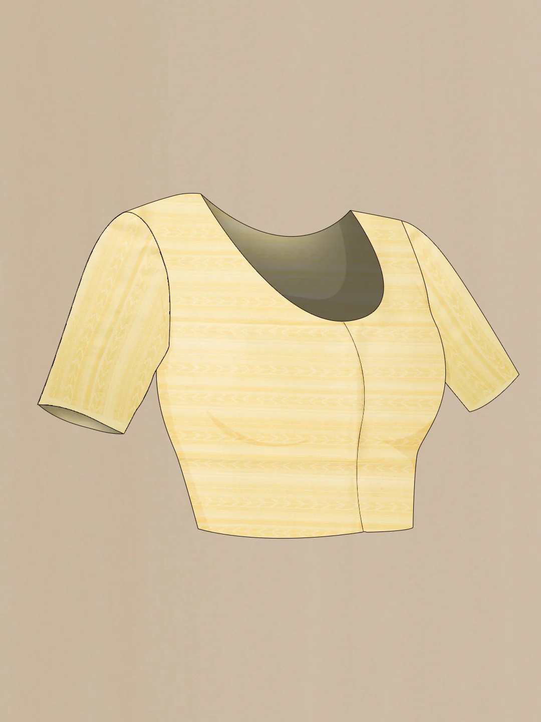 Yellow Organza Silk Saree - Image 4