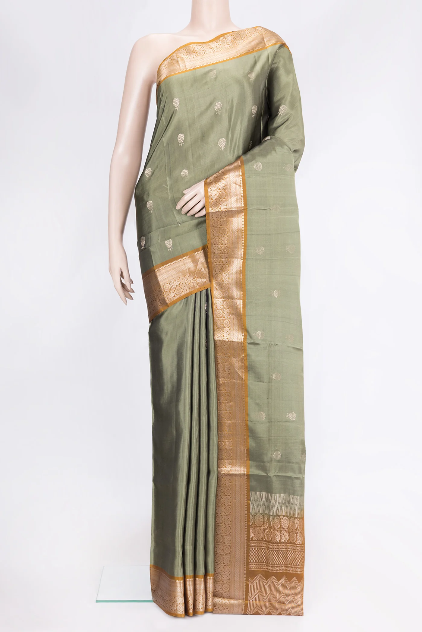 Davys Grey Soft Silk Saree