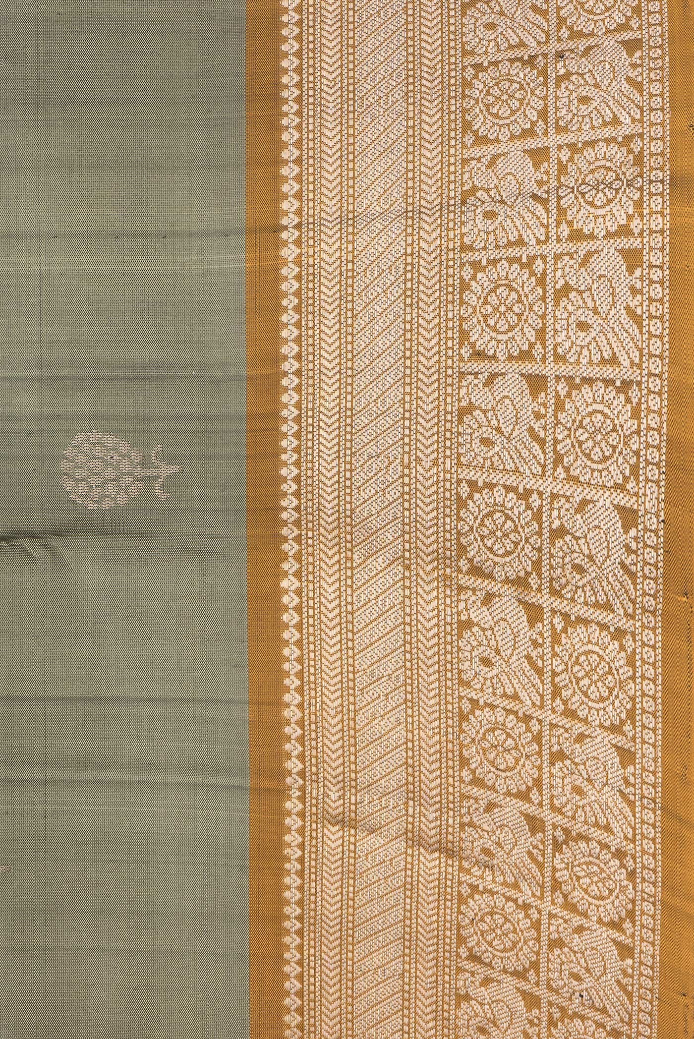 Davys Grey Soft Silk Saree - Image 3