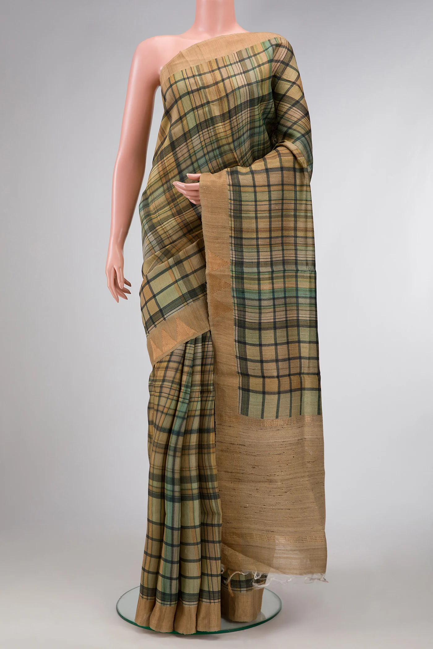 Multi Color Tussar Silk Saree