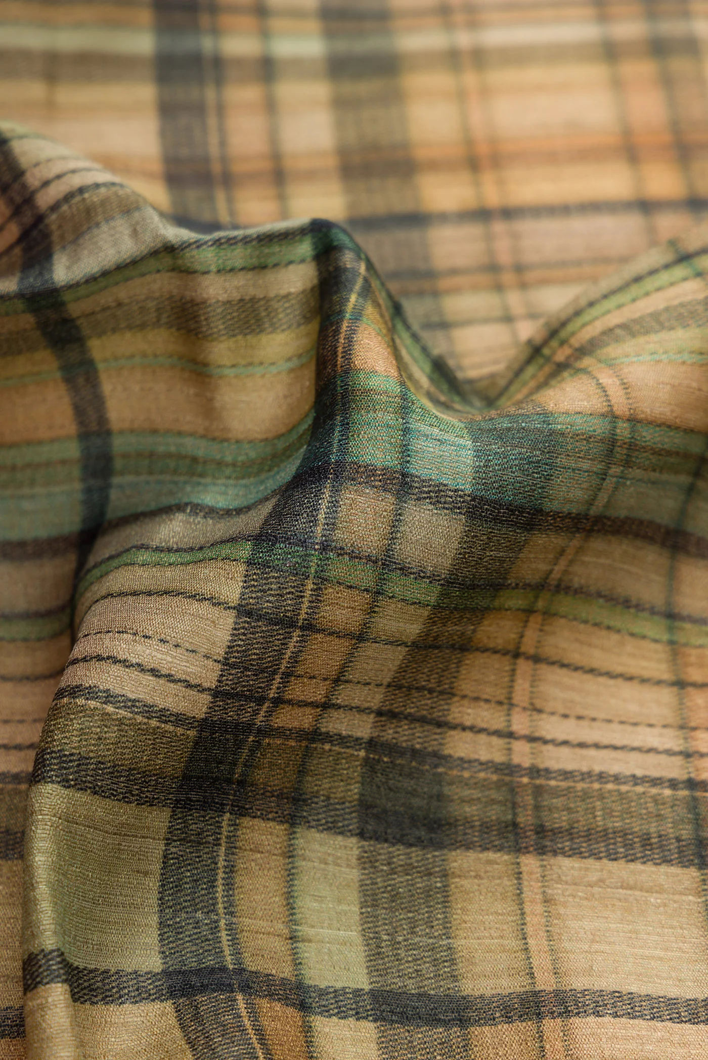 Multi Color Tussar Silk Saree - Image 2
