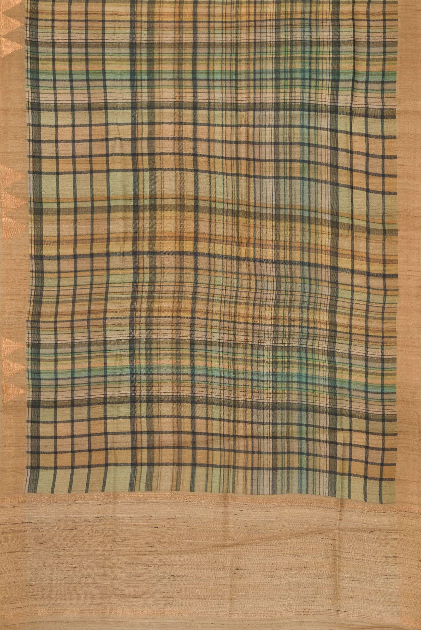 Multi Color Tussar Silk Saree - Image 6