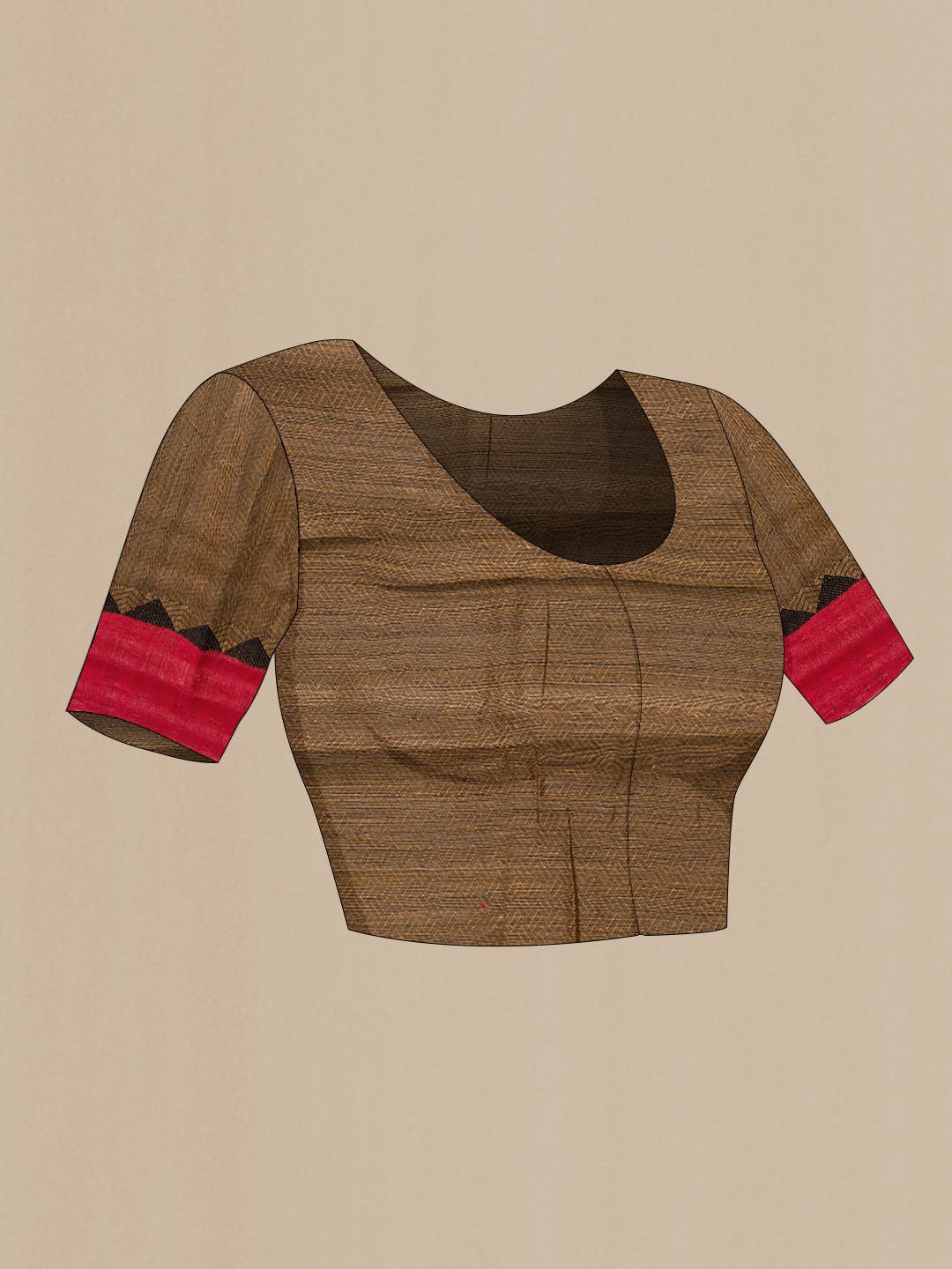 Mehandi Green Dual Tone Tussar Silk Saree - Image 4
