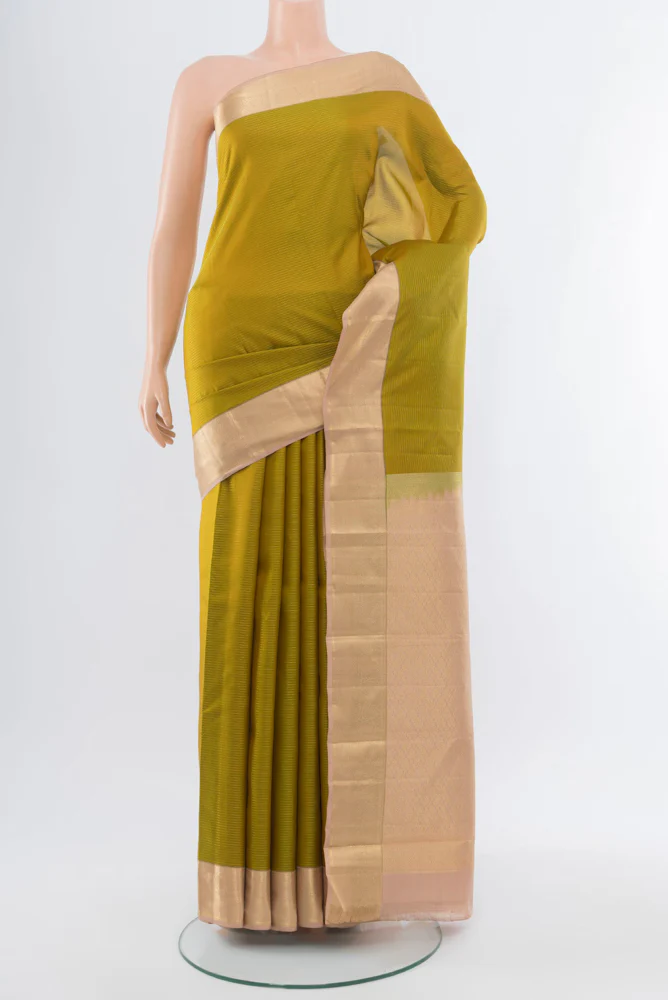 Mehandi Green Kanchipuram Silk Saree