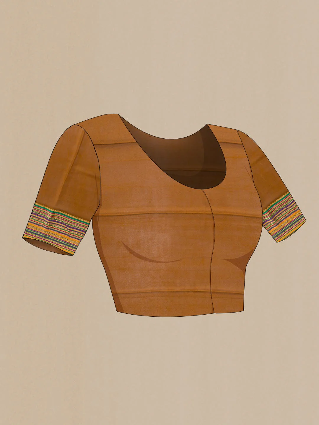 Mustard Mysore Crepe Saree - Image 6