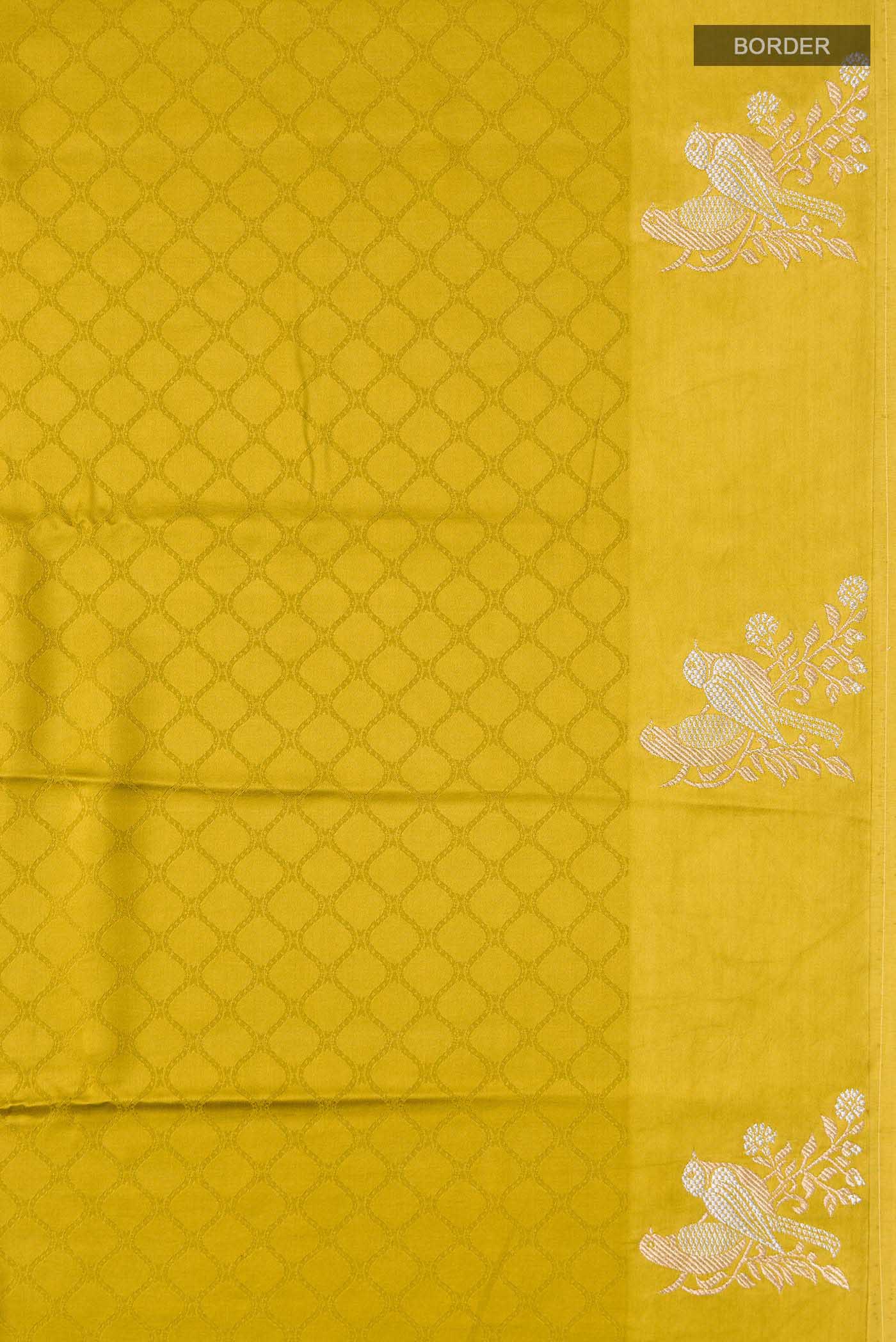 Mehandi Green Satin Crepe Saree - Image 3