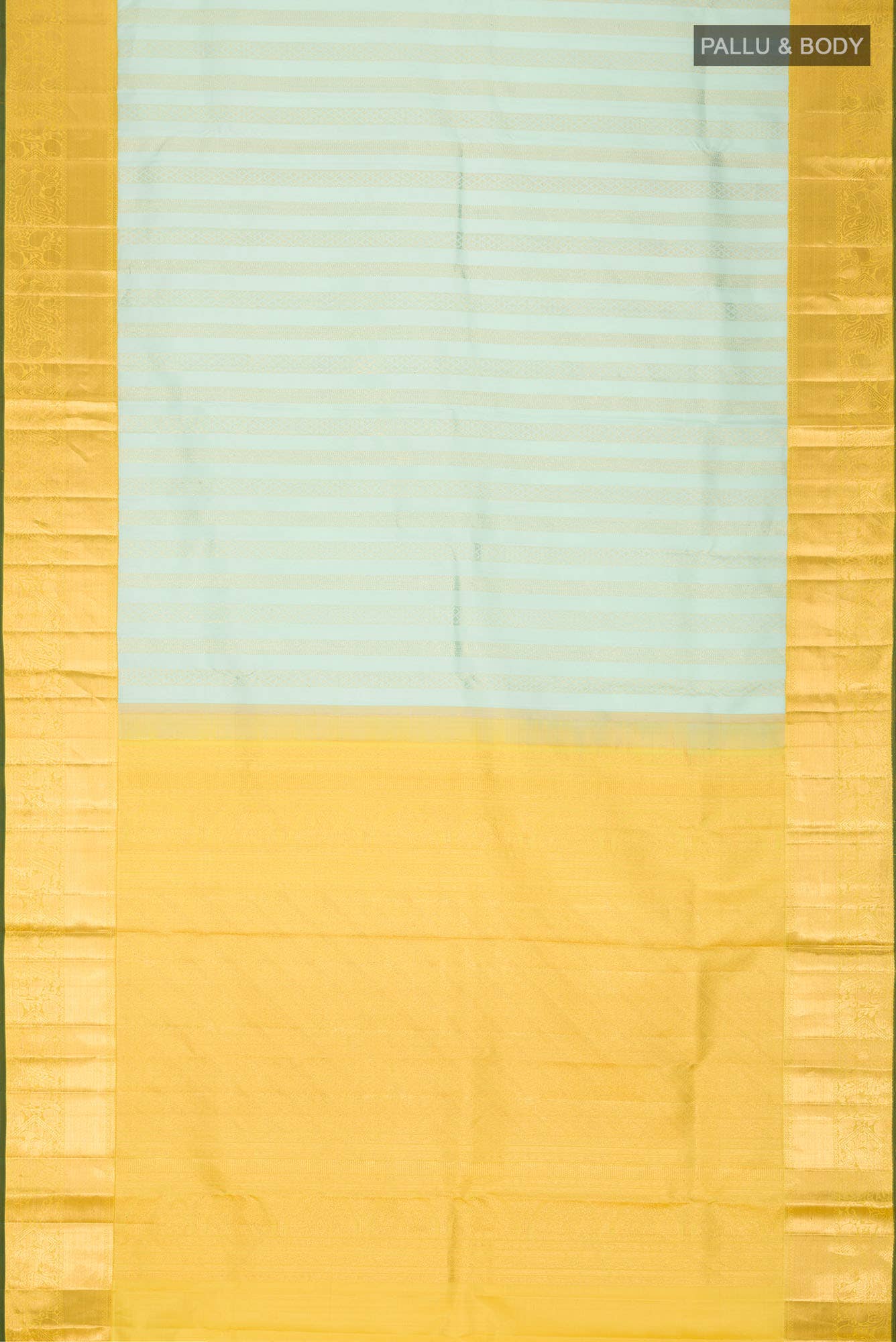 Mint Green Kanjivaram Silk Saree - Image 4