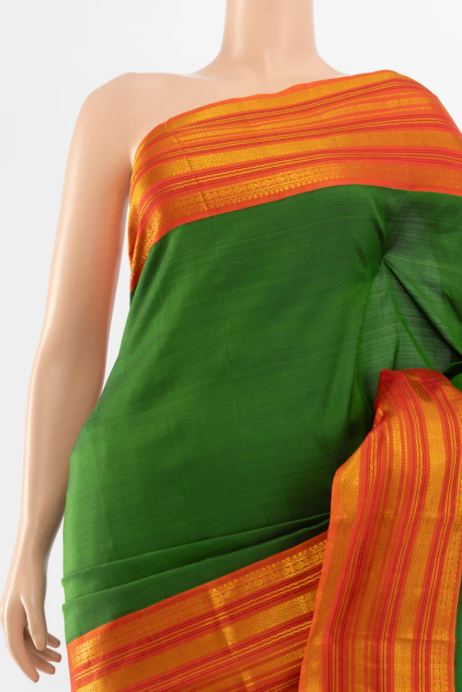 Green Kanjivaram Silk Saree - Image 2