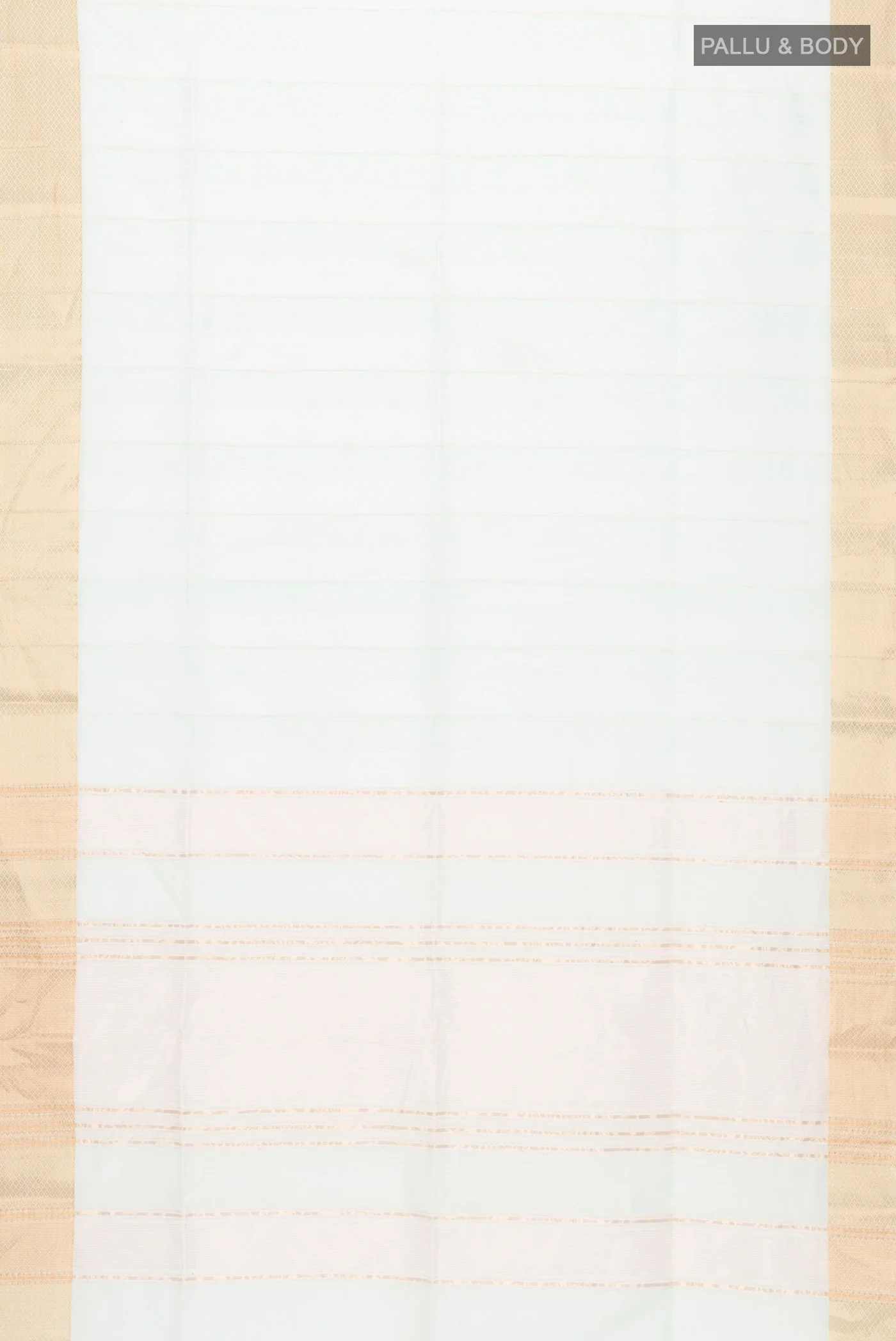 Mint Green Maheshwari Silk Saree - Image 3