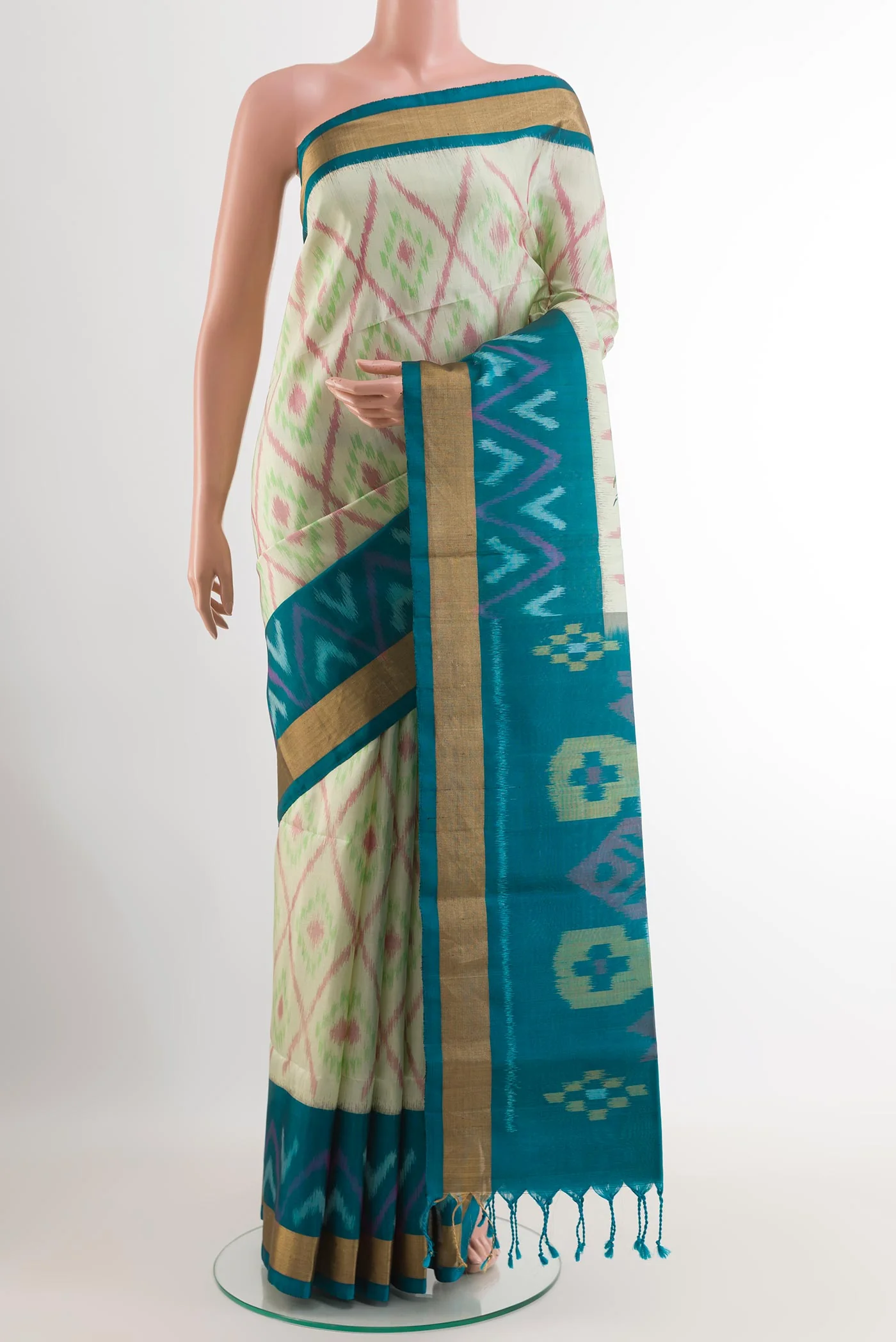 Mint Green Soft Silk Saree