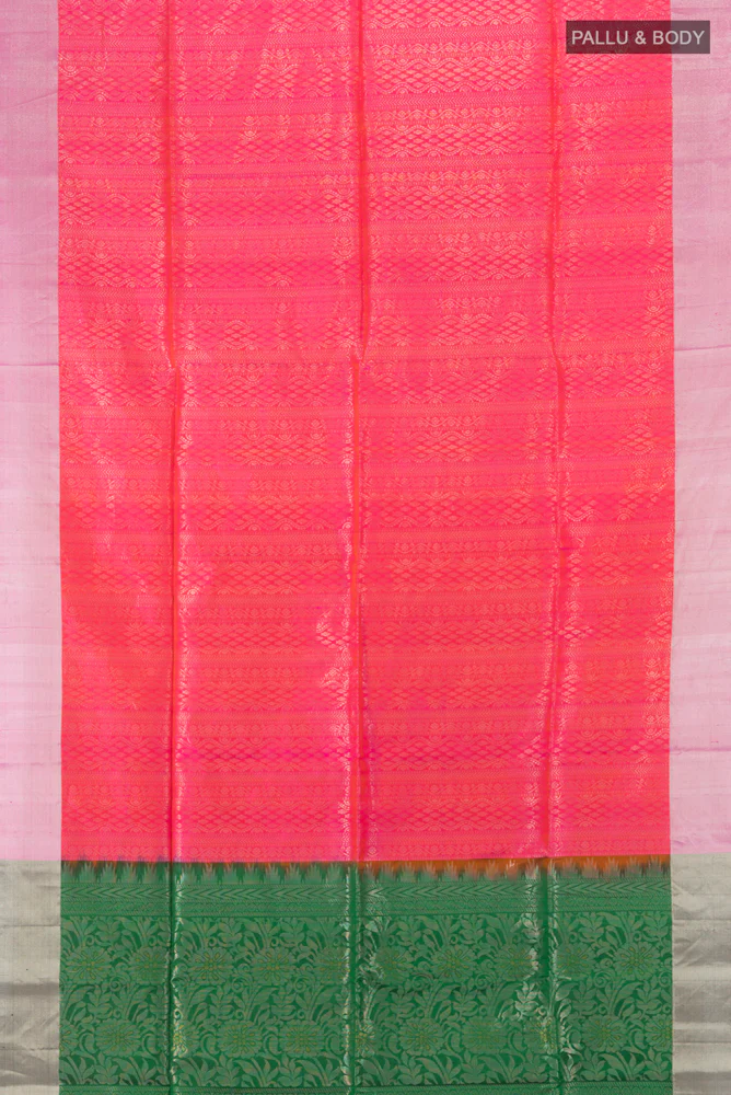 Pink Soft Silk Saree - Image 5