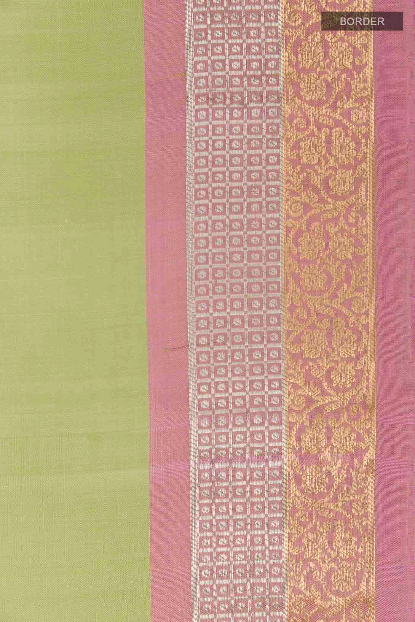 Mint Green Soft Silk Saree - Image 3