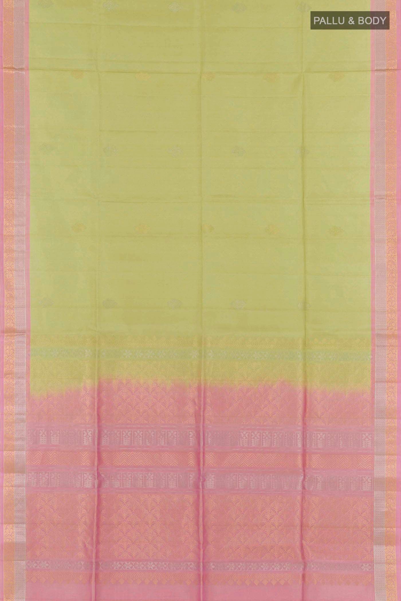 Mint Green Soft Silk Saree - Image 6