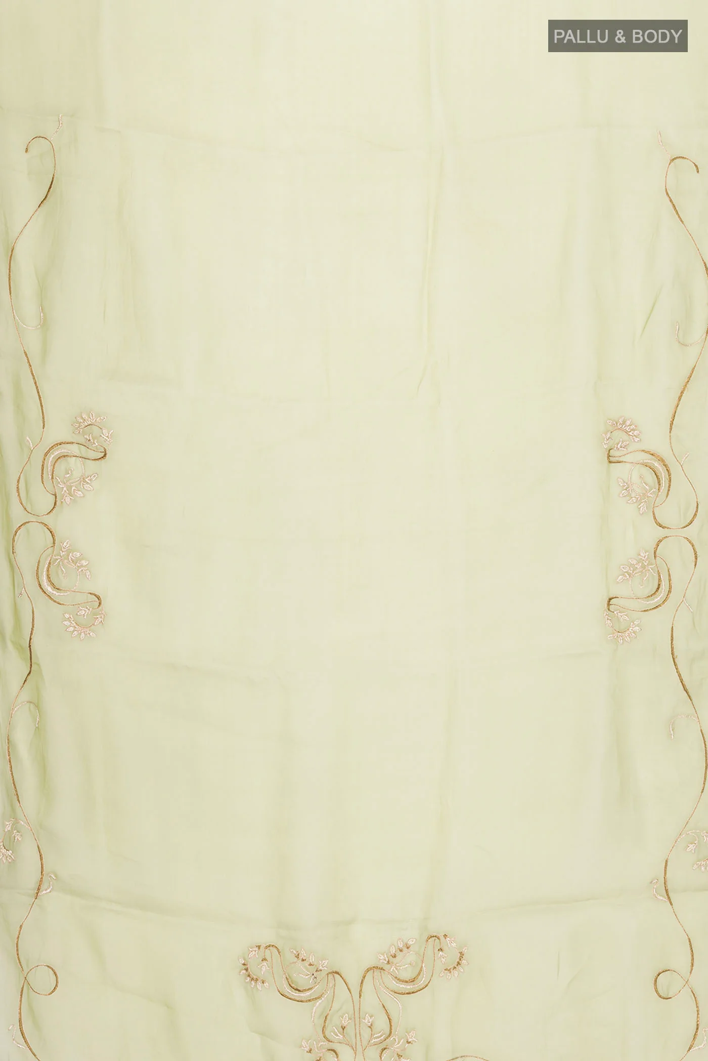 Mira-Green Organza Silk Saree - Image 4
