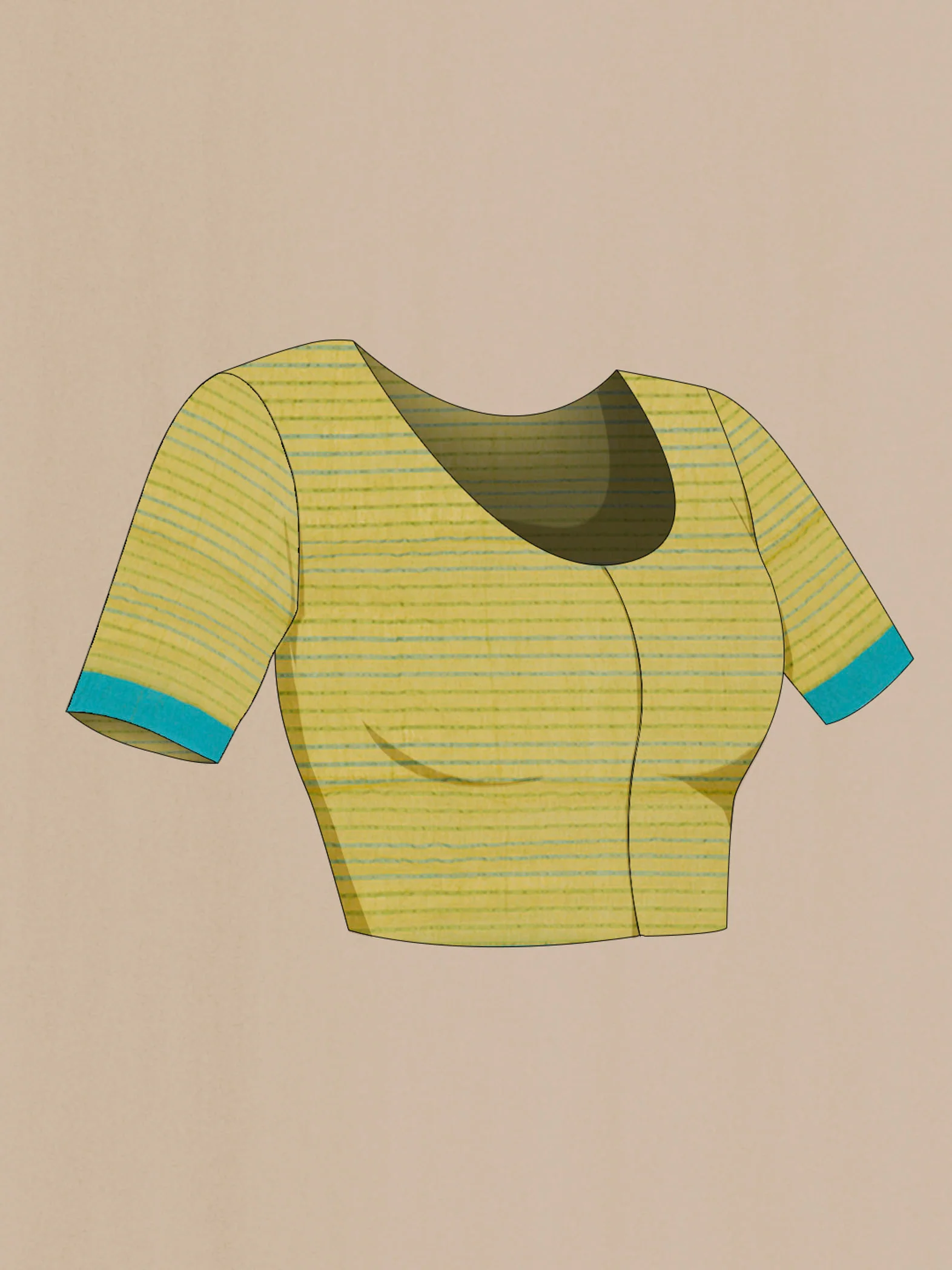 Mishri-Yellow Cotton Saree - Image 7