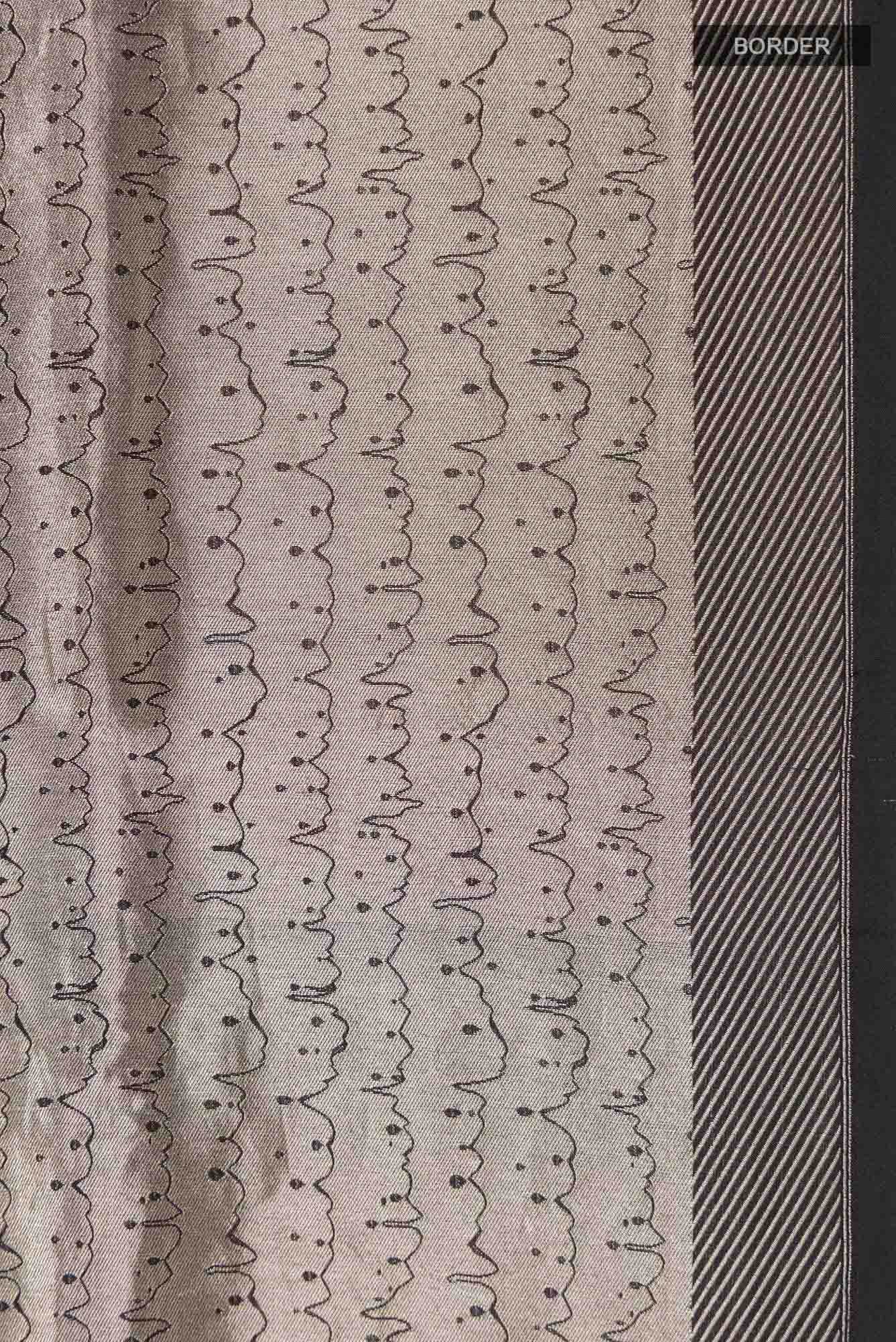 Molten-Black Banarasi Silk Saree - Image 9