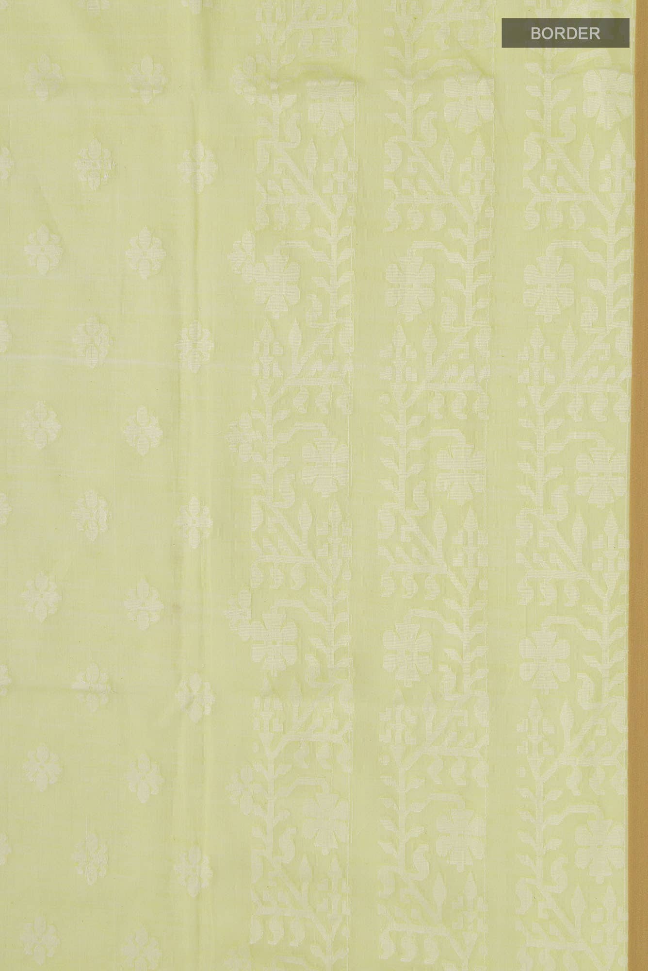 Mrinal-Light Yellow Bengal Cotton Saree - Image 5