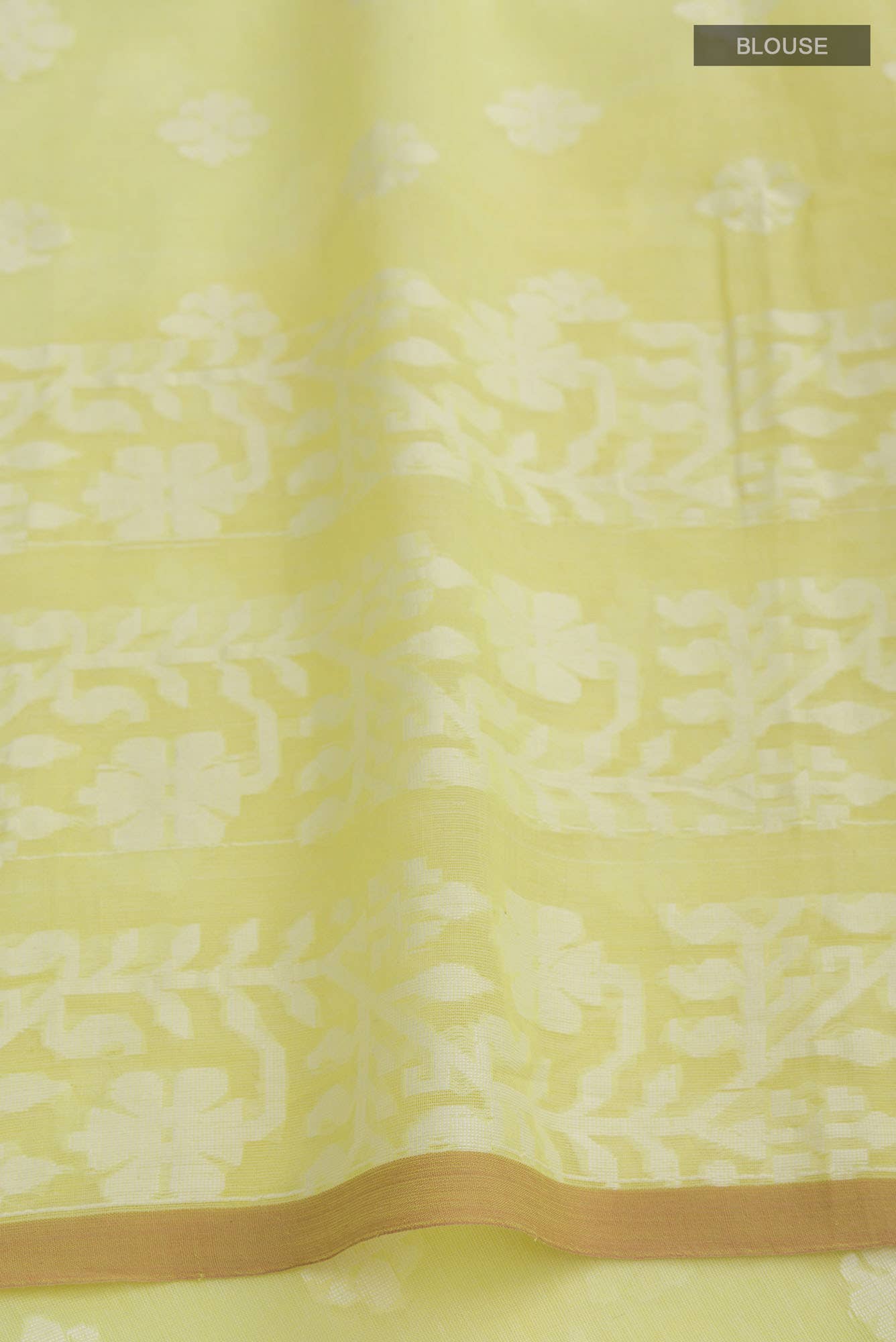 Mrinal-Light Yellow Bengal Cotton Saree - Image 6