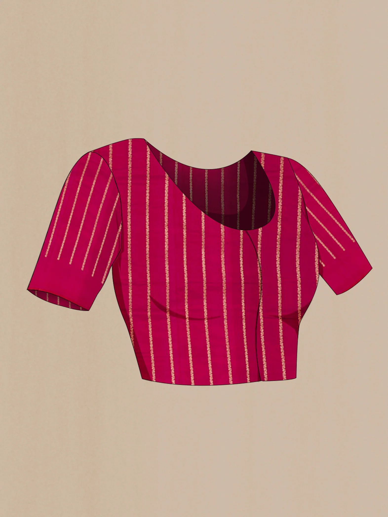 Mrunali- Magenta Banarasi Katan Silk Saree - Image 6