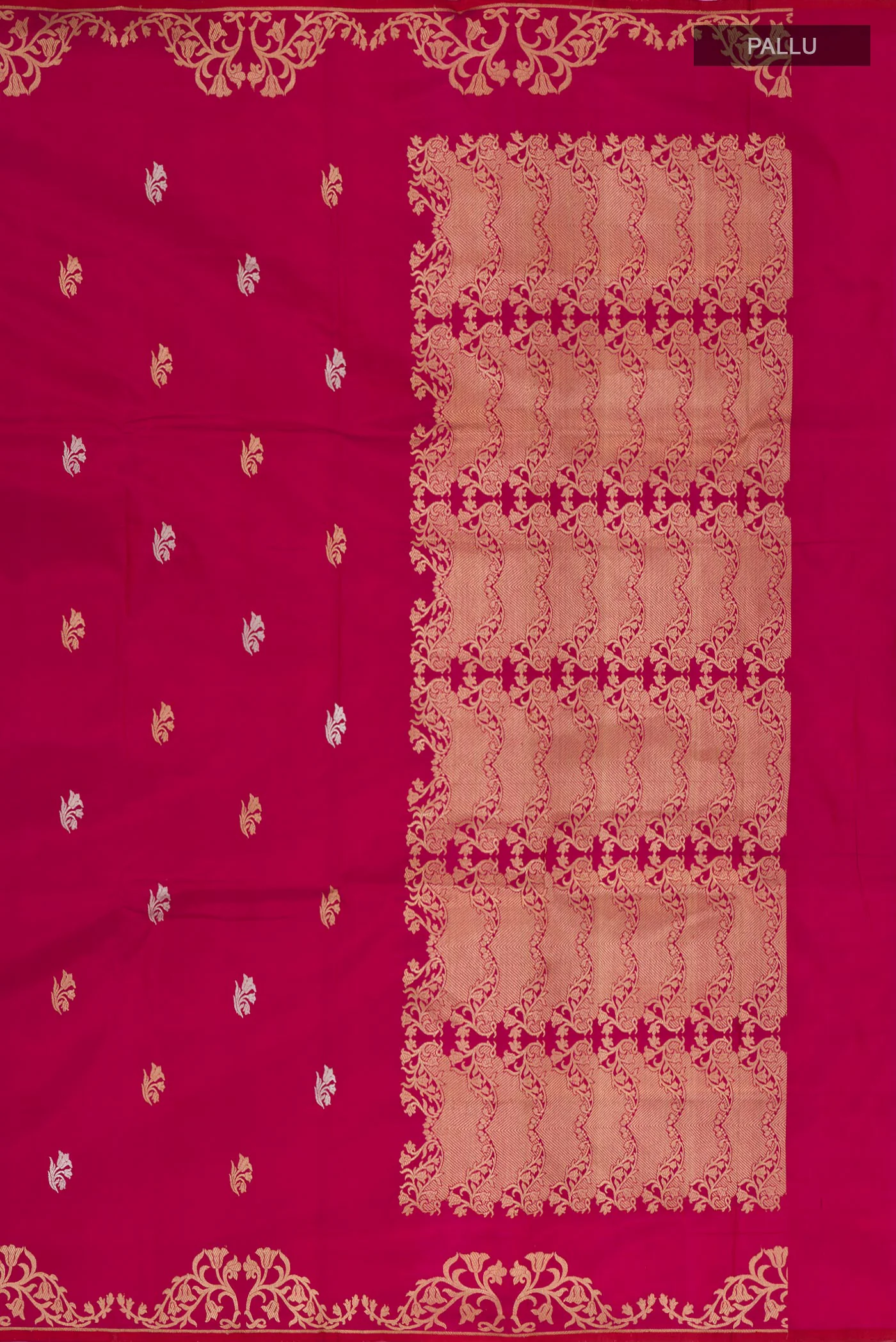 Mrunali- Magenta Banarasi Katan Silk Saree - Image 8
