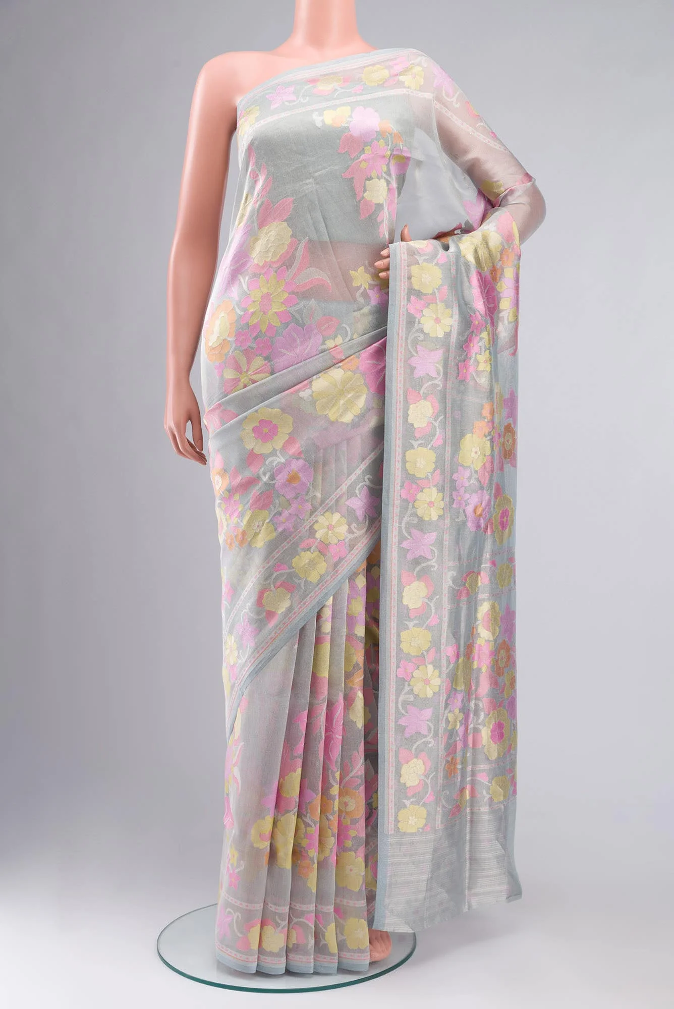 Multi Banarasi Tissue Silk Saree