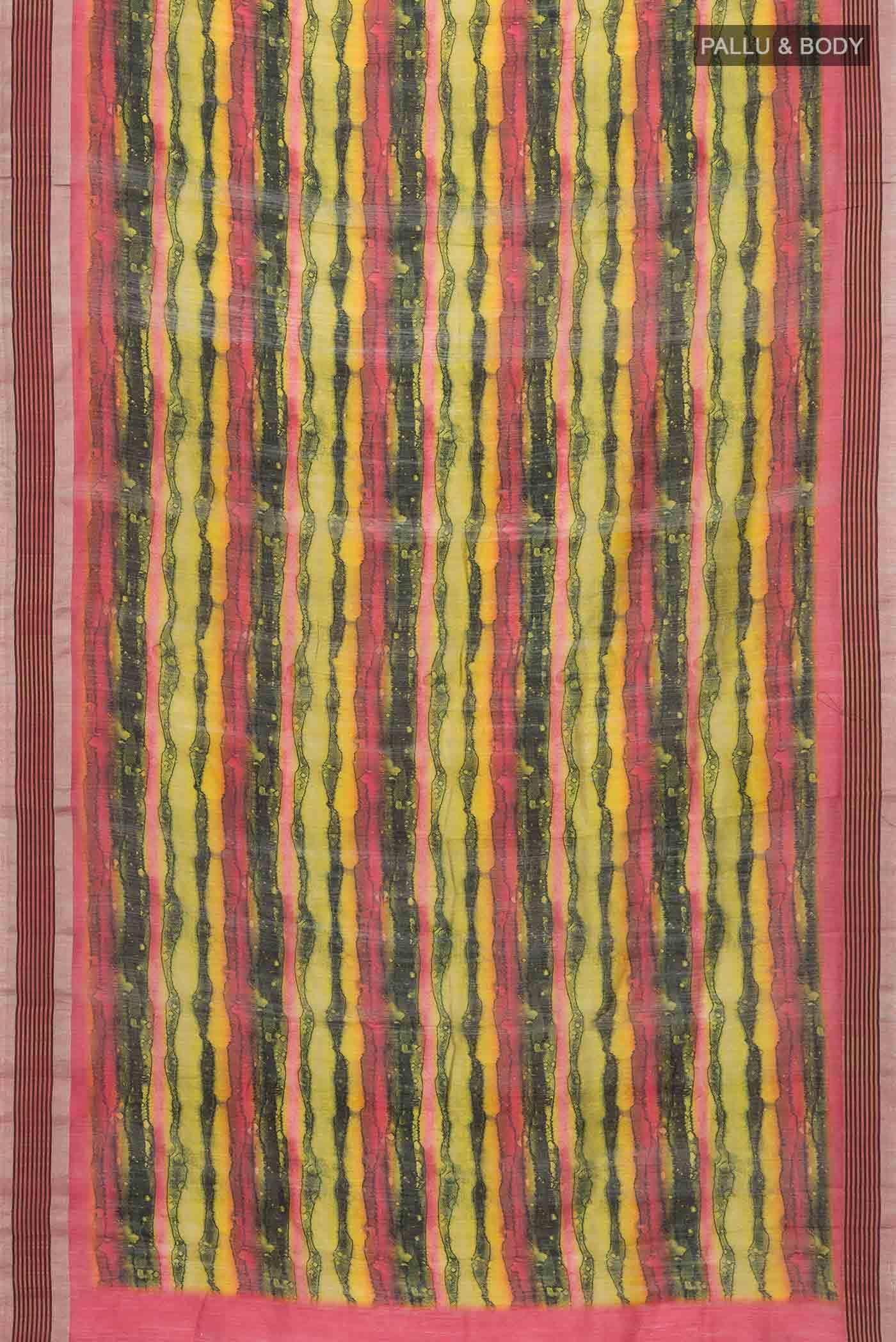 Multi Bhagalpuri Tussar Silk Saree - Image 3