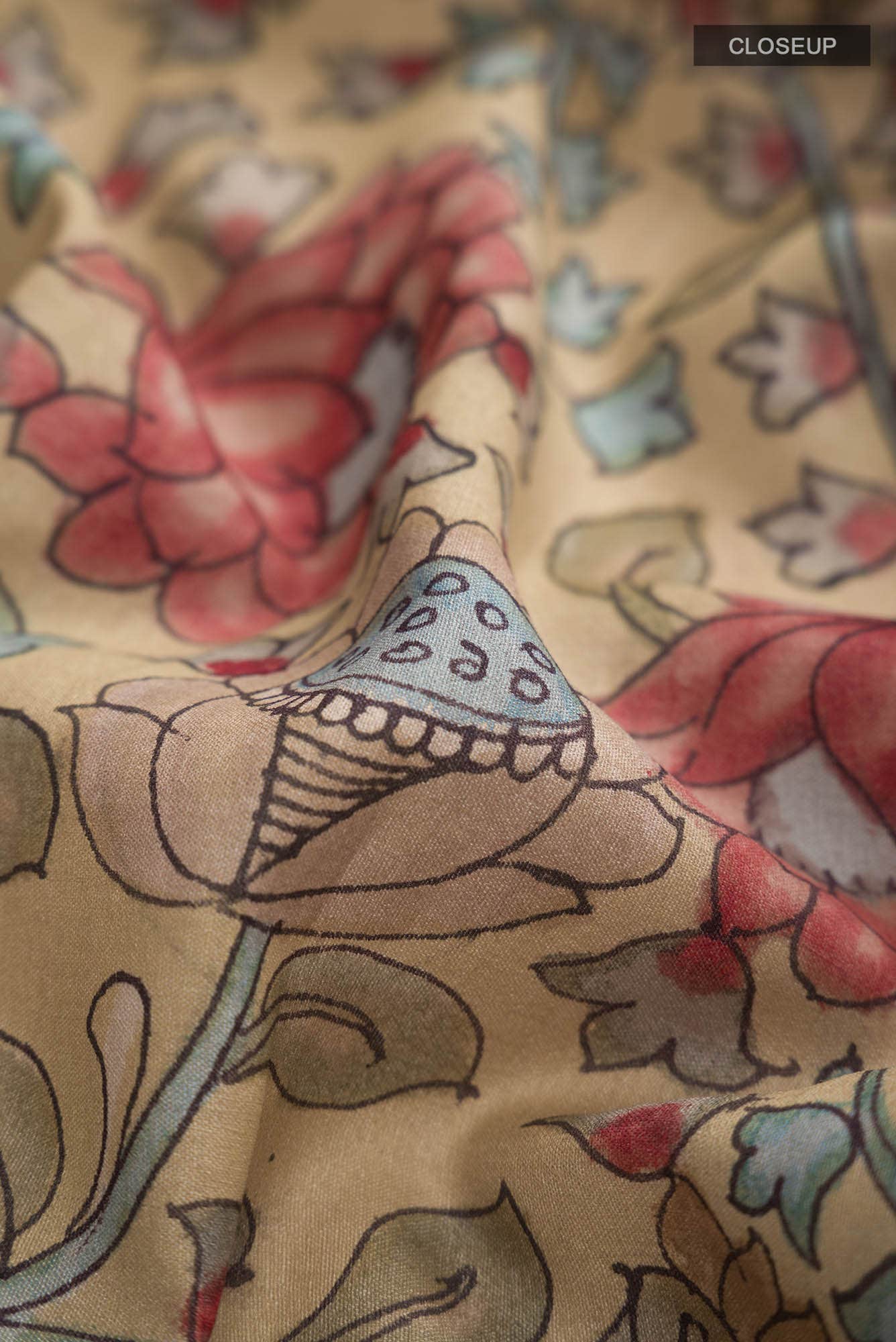Multi Bhagalpuri Tussar Silk Saree - Image 3