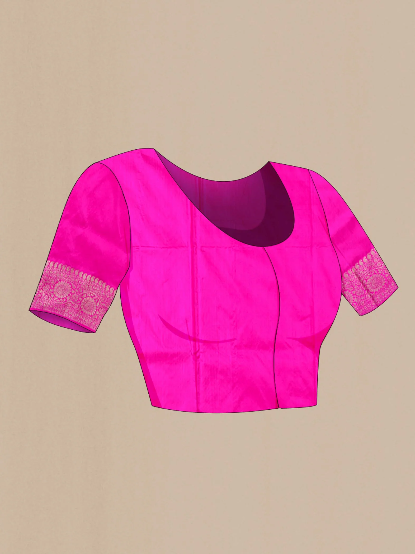 Multi Color Banarasi Katan Silk Saree - Image 4