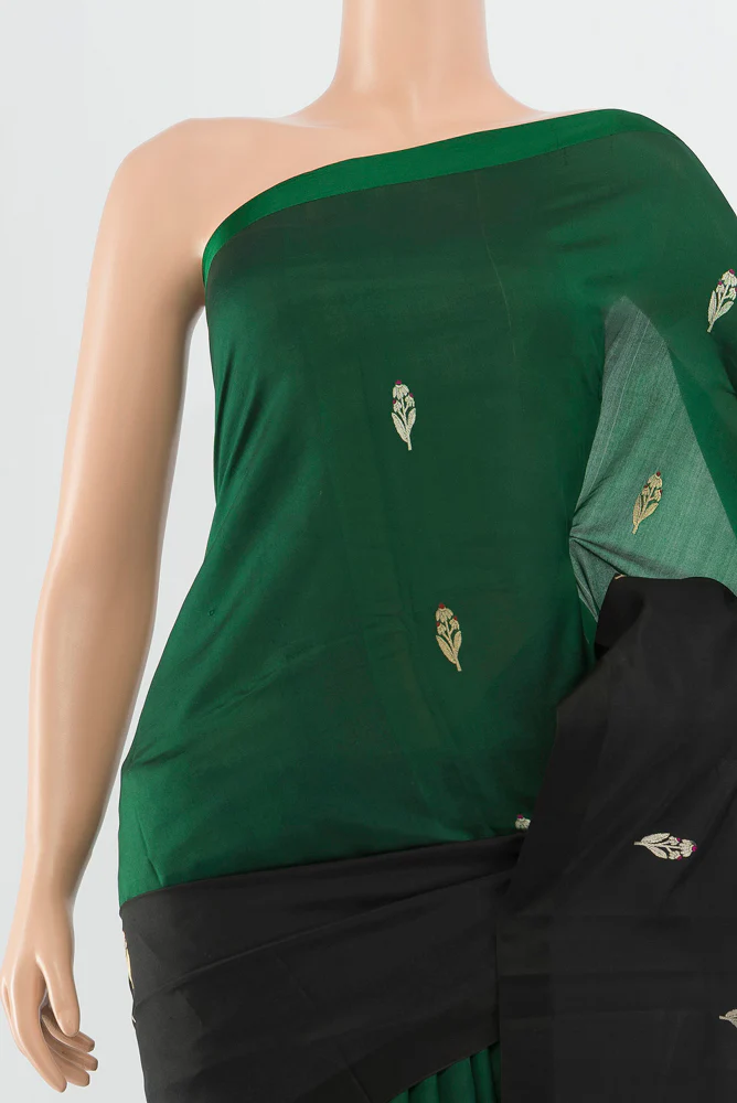 Multi Color Banarasi Katan Silk Saree - Image 2