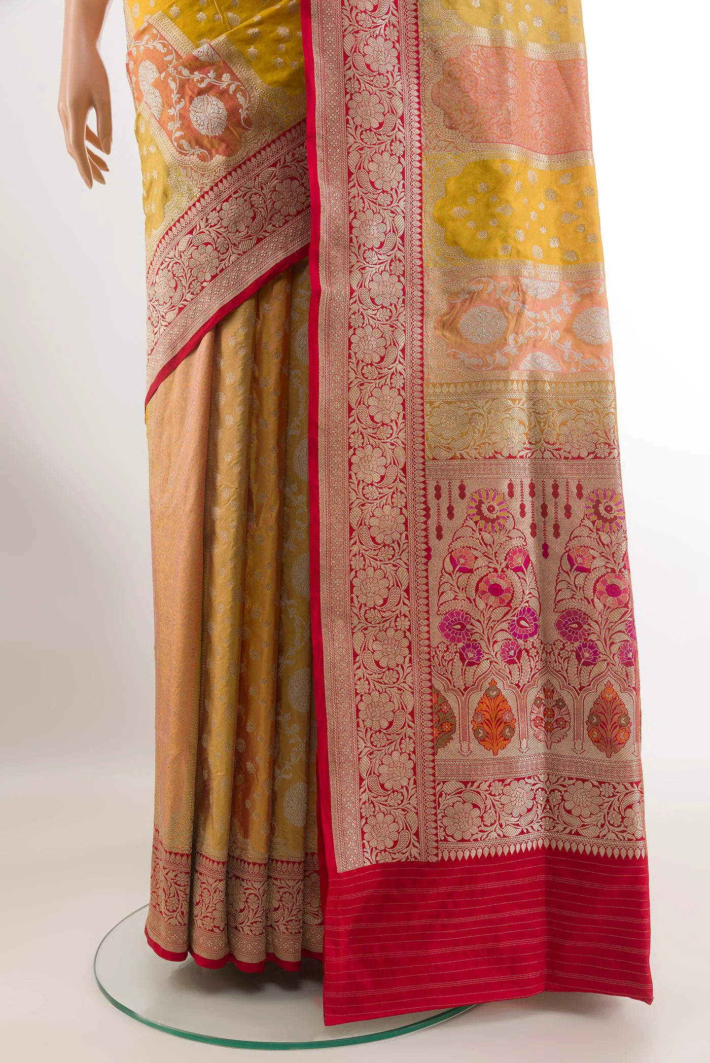 Multi Color Banarasi Silk Saree - Image 3